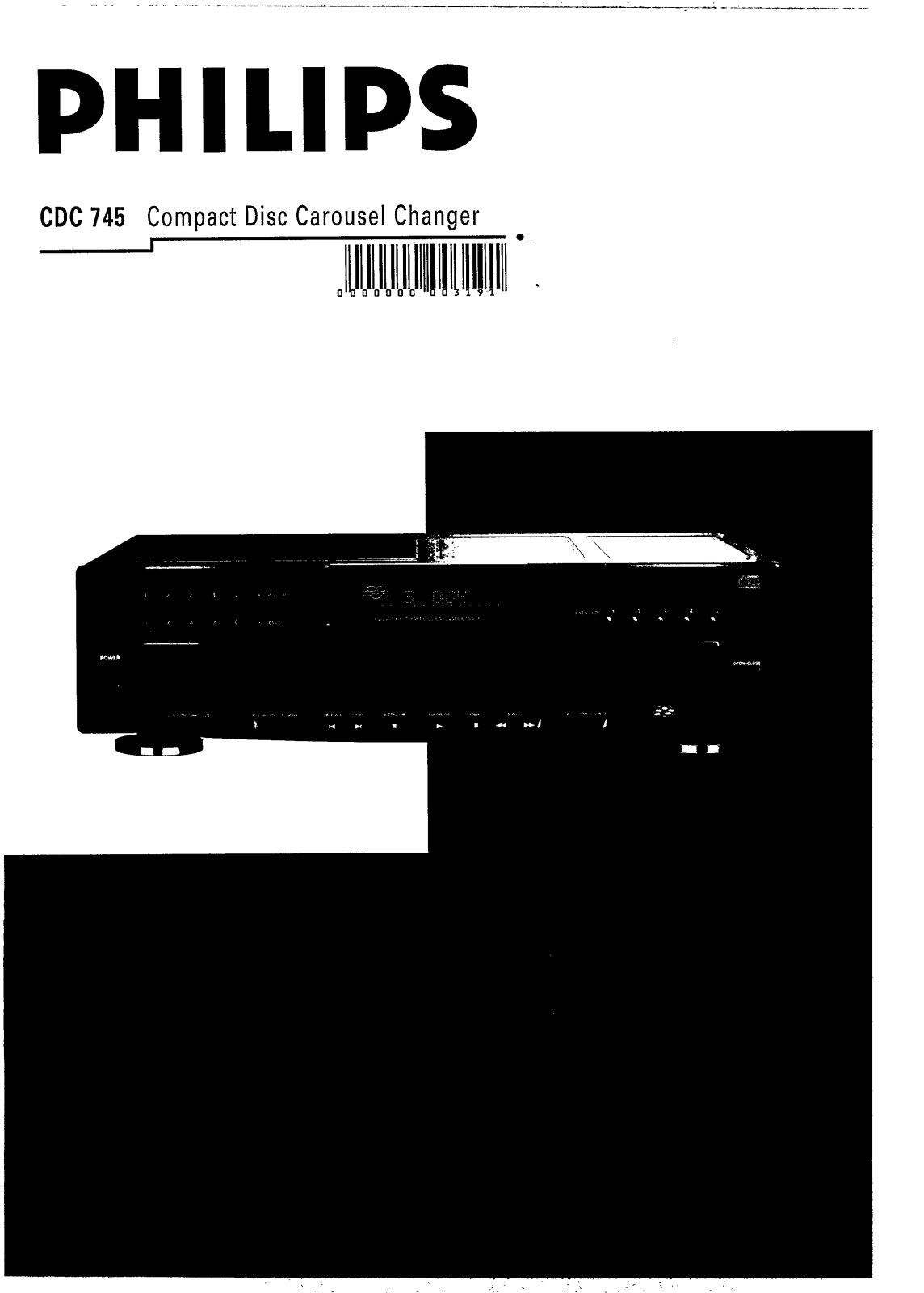 Philips CDC745/05, CDC745/00, CDC745 User Manual