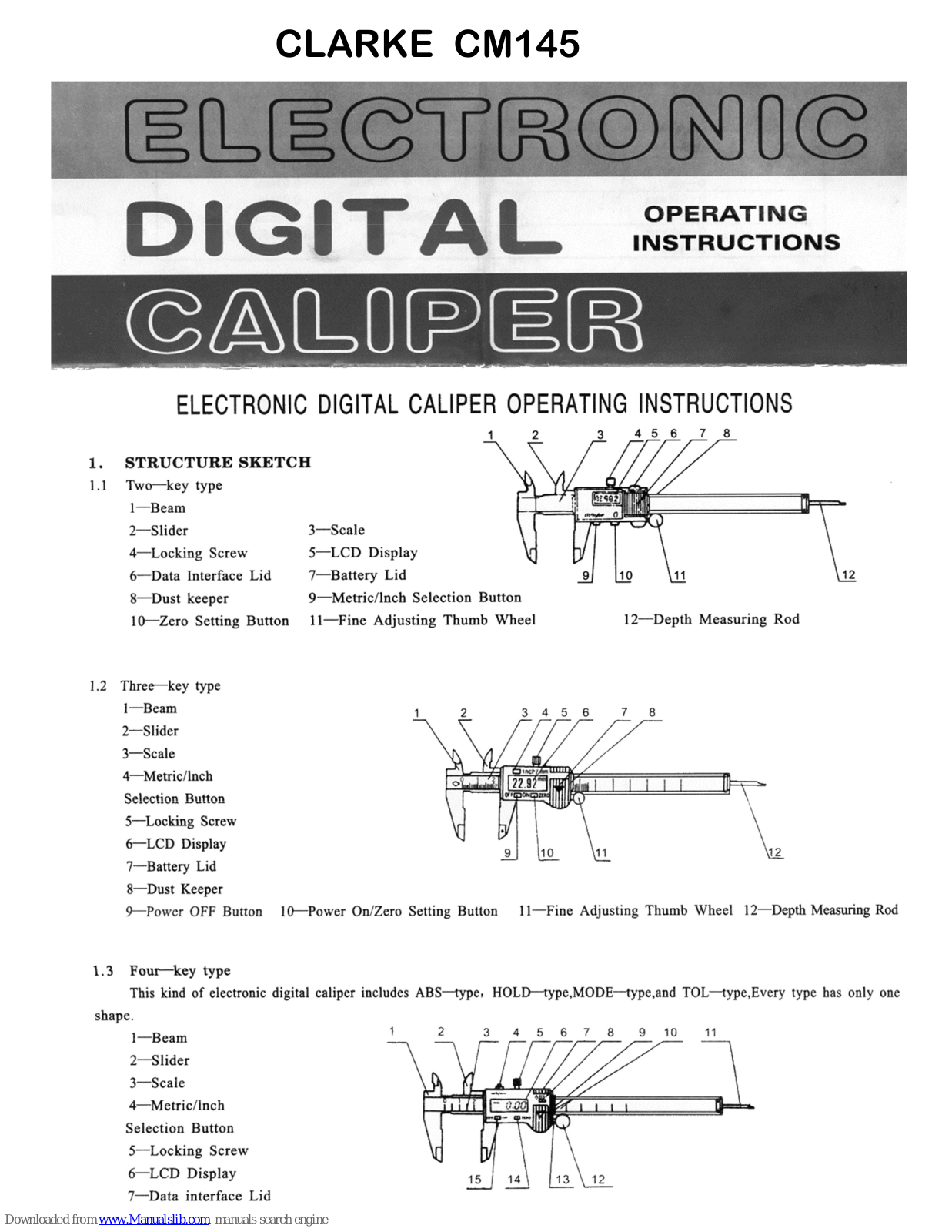 Clarke CM145 Operating Instructions Manual - ManualMachine.com