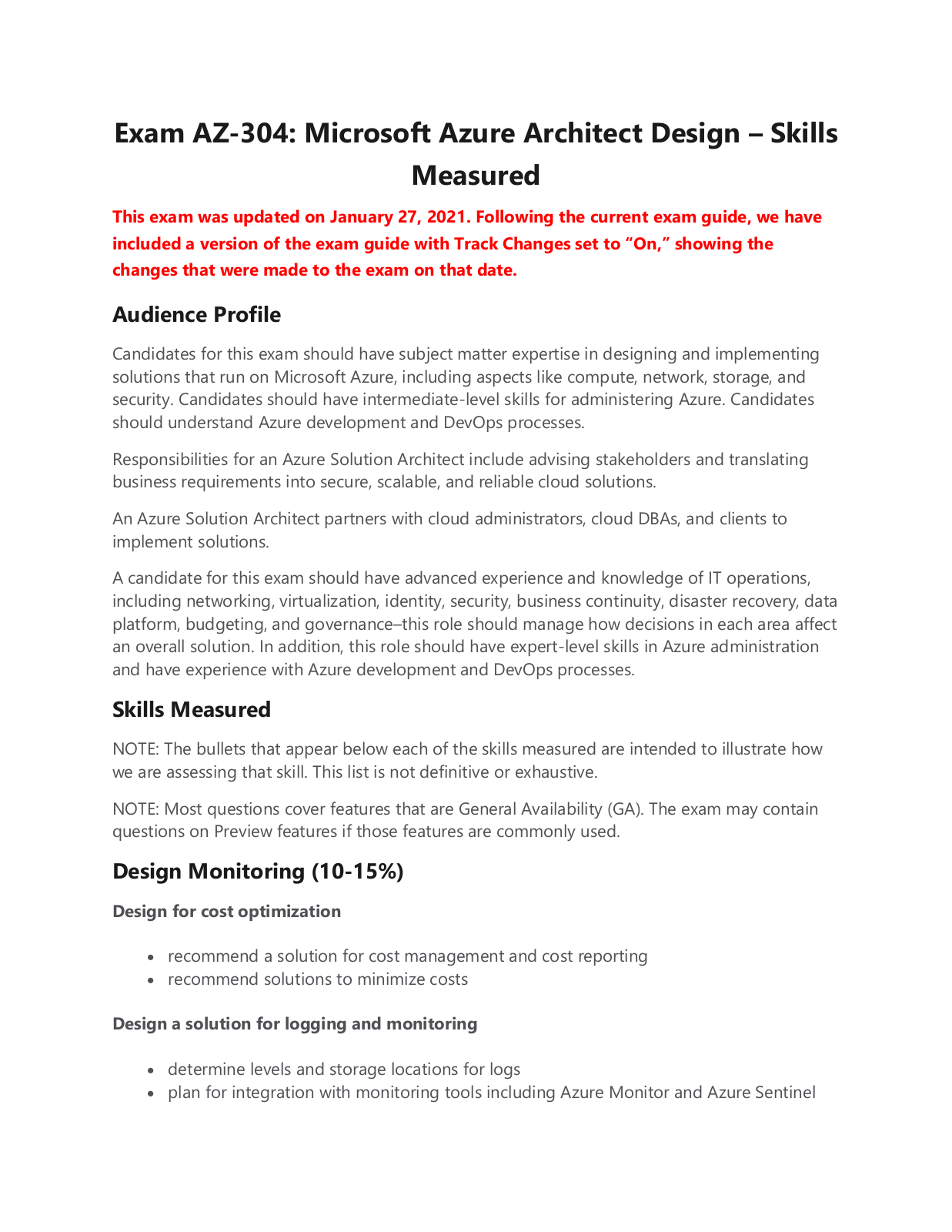 Exam AZ-304 User Manual - ManualMachine.com