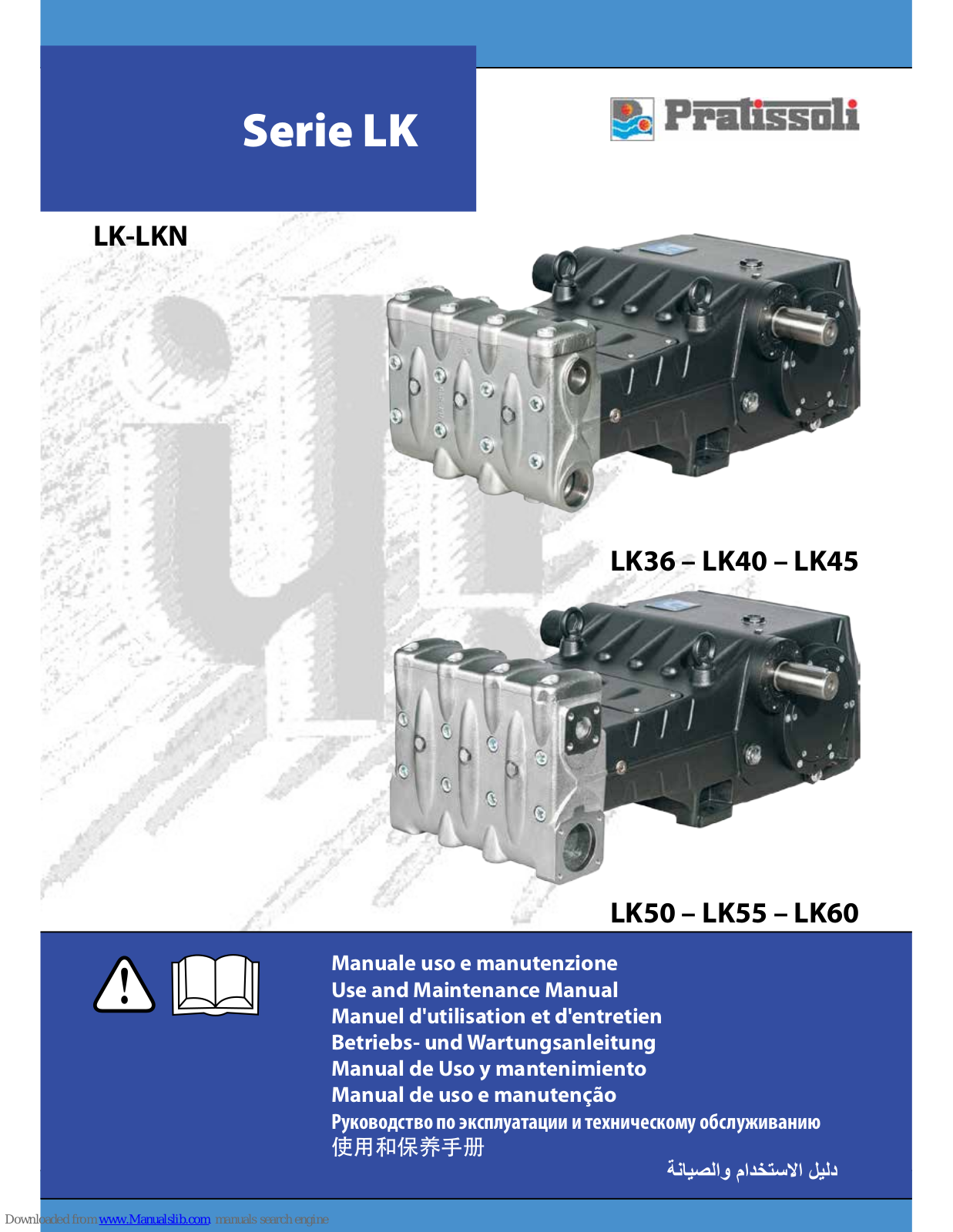 Pratissoli LK-LKN, LK36, Serie LK, LK40, LK50 Use And Maintenance Manual