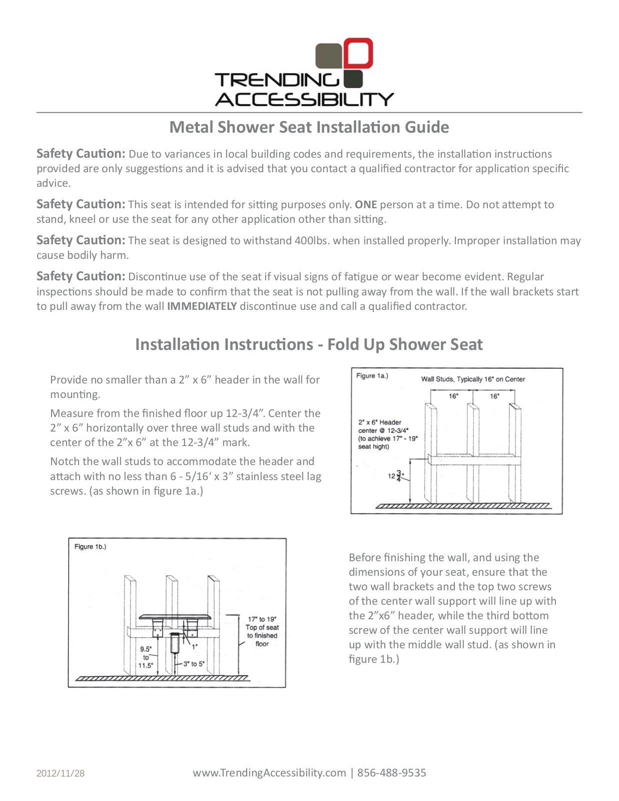 Trending Accessibility SF1615T, SF2615T, SF2621T-LR User Manual