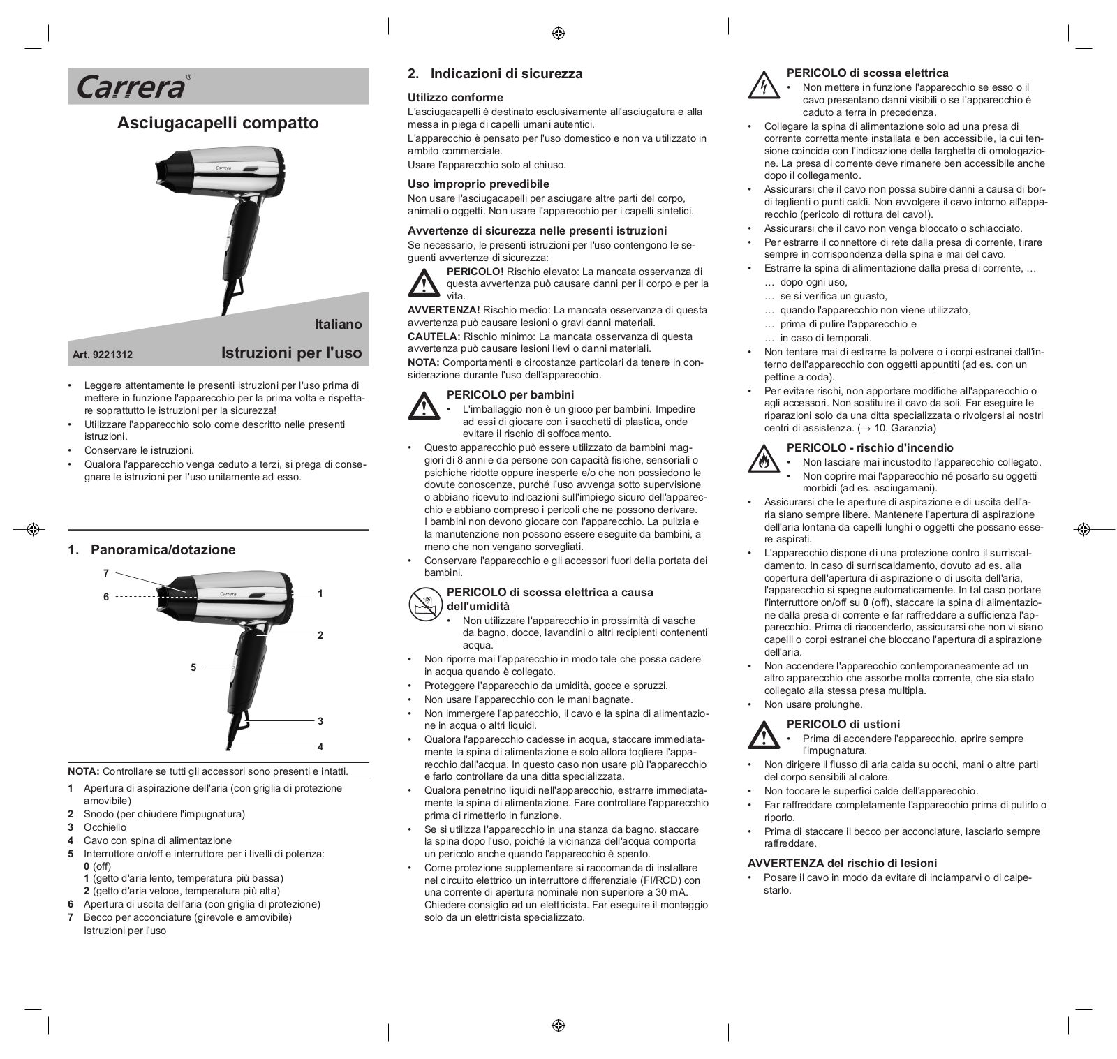 Carrera 9221312 Instruction Manual