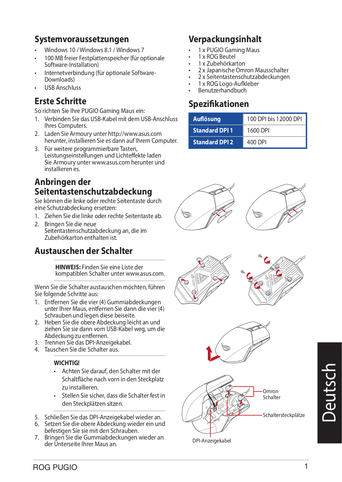 ASUS ROG Pugio Service Manual