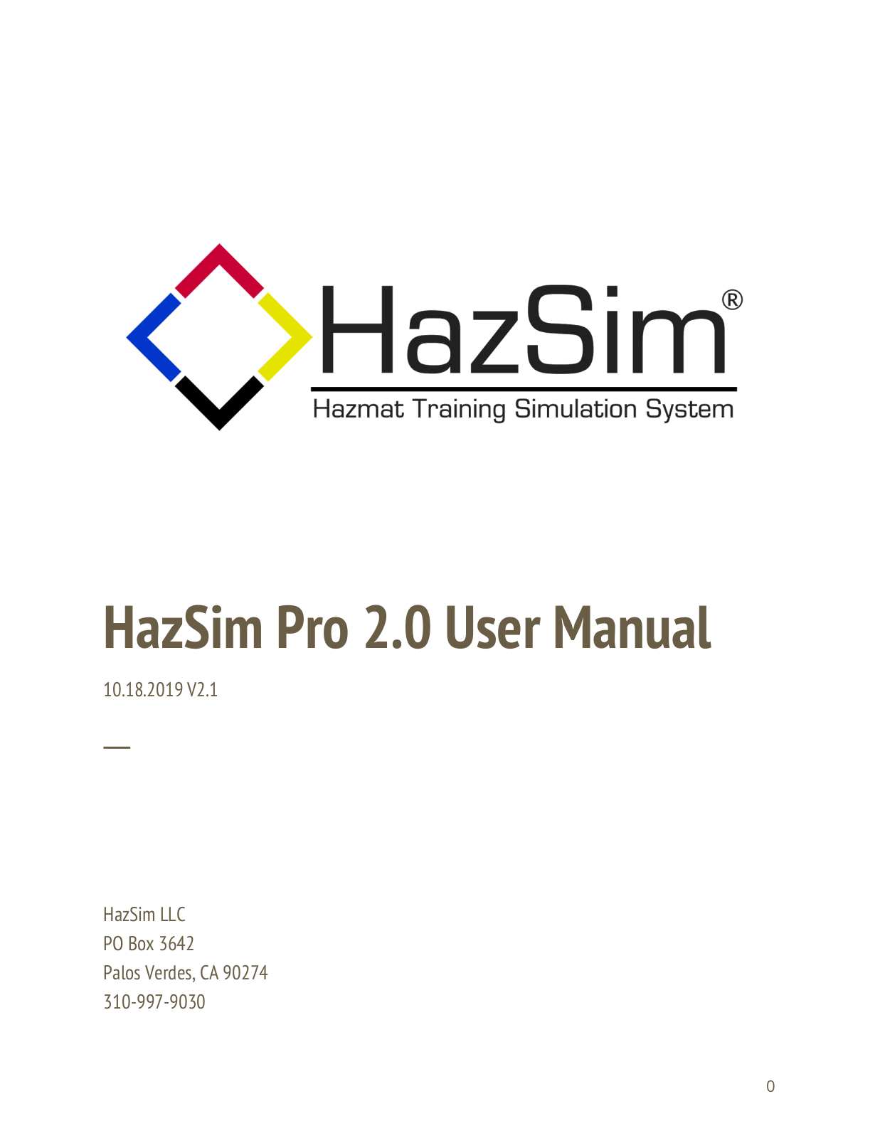 HazSim Pro 2.0 User Manual - ManualMachine.com