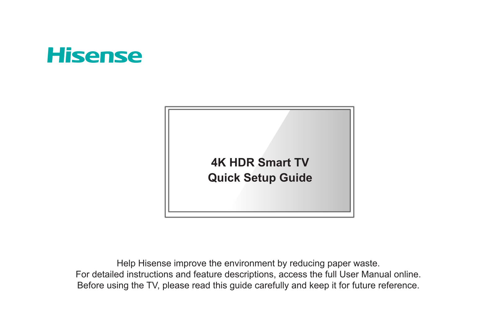 Hisense H6570F Quick Setup Guide