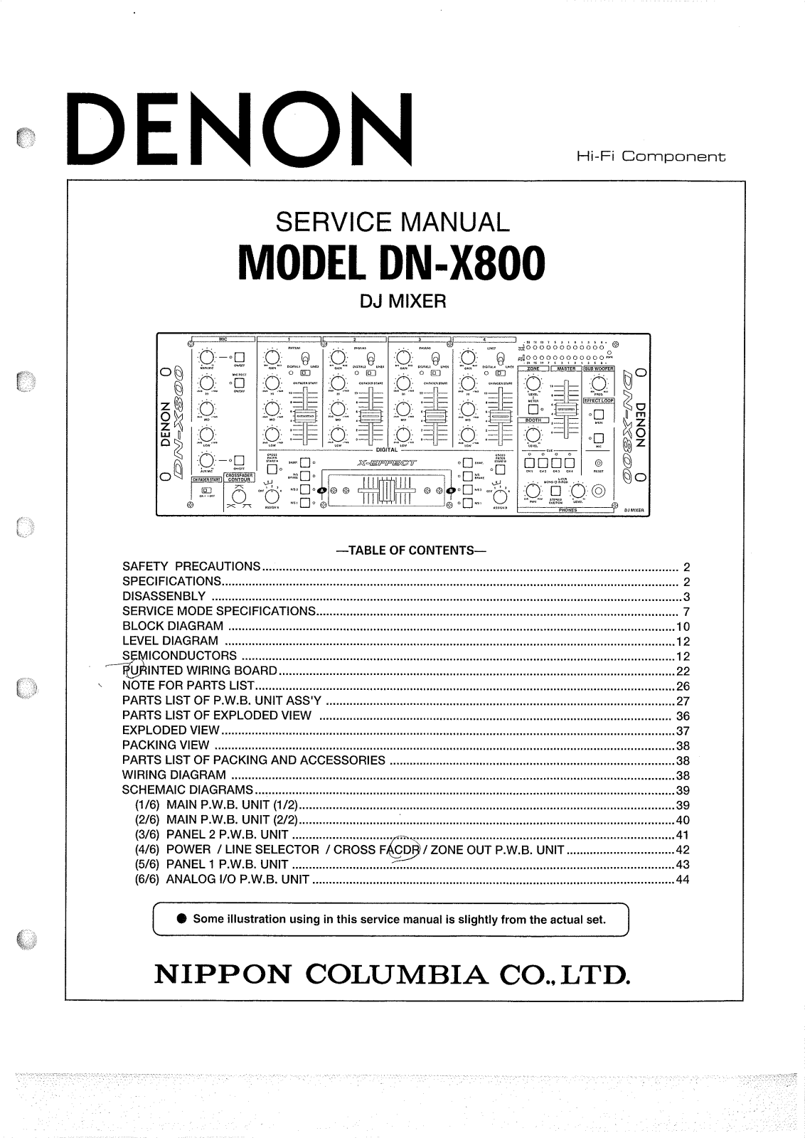 Denon DN-X800 Service Manual