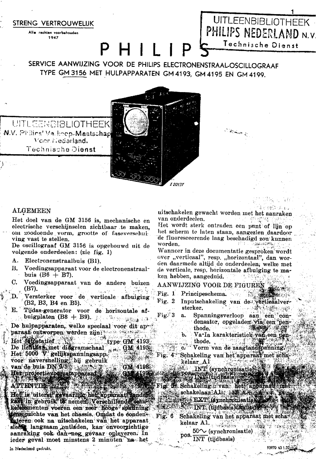 Philips GM3156-1 Schematic