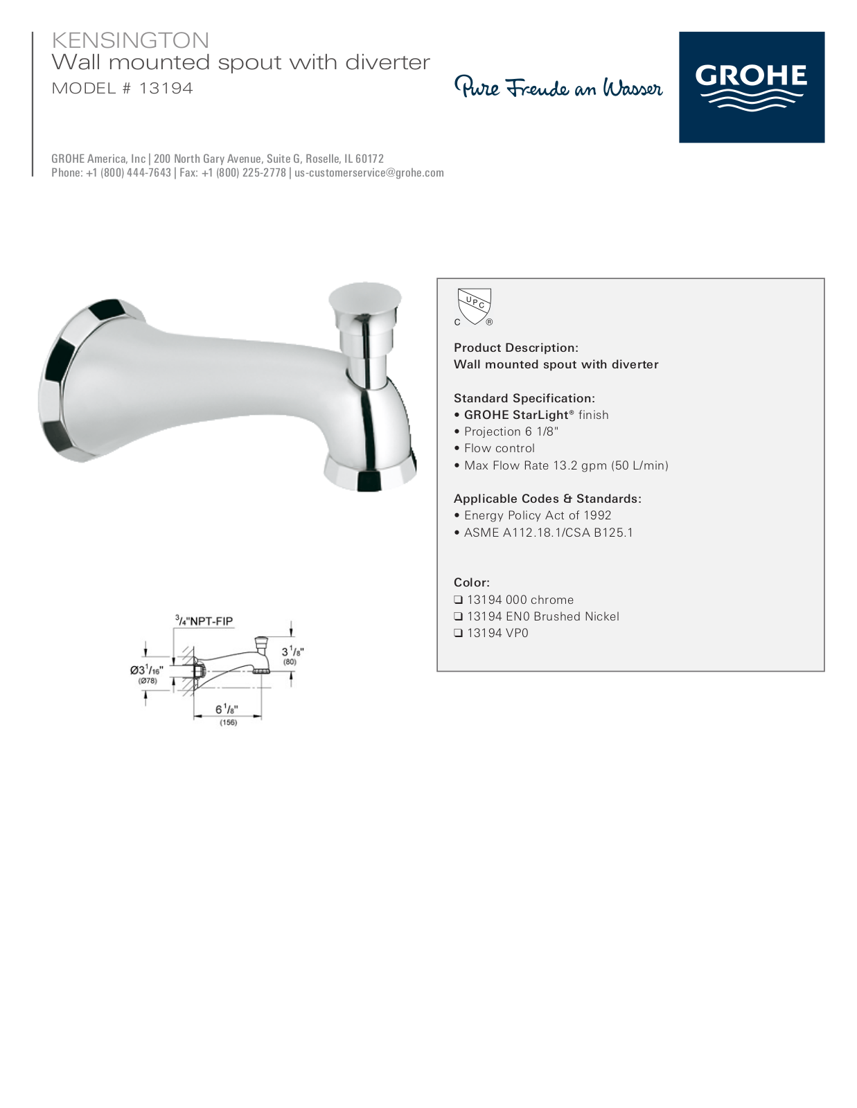 GROHE GRH5149 Specifications - ManualMachine.com