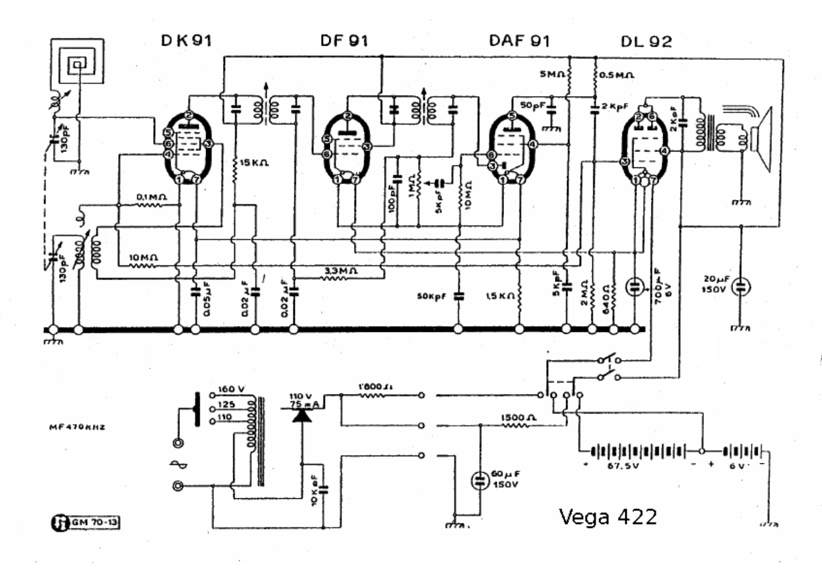 Vega 422 schematic