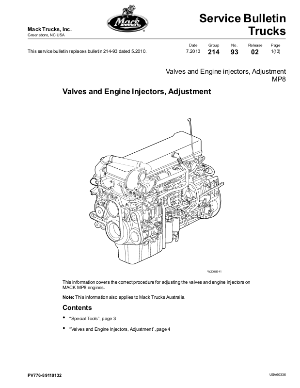 MACK MP8 Service Manual