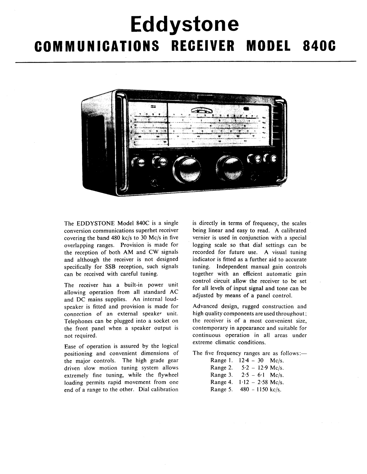 Eddystone 840c schematic