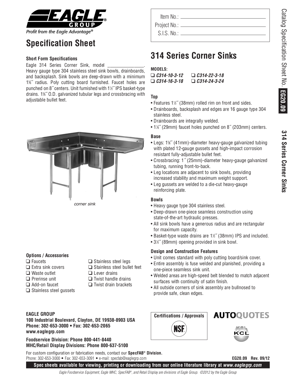 Eagle C314-10-3-12 User Manual