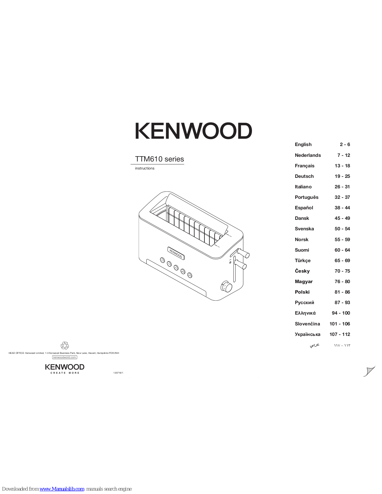 Kenwood ttm610 series Instructions Manual