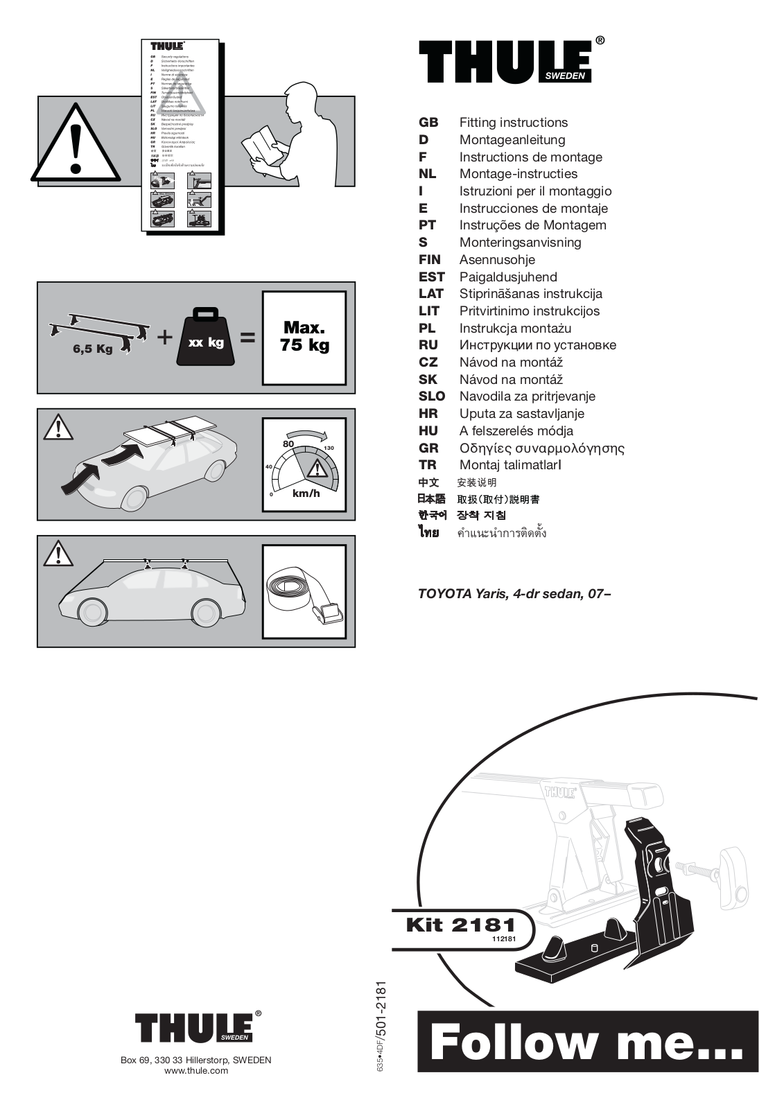 Thule Kit 2181 User Manual