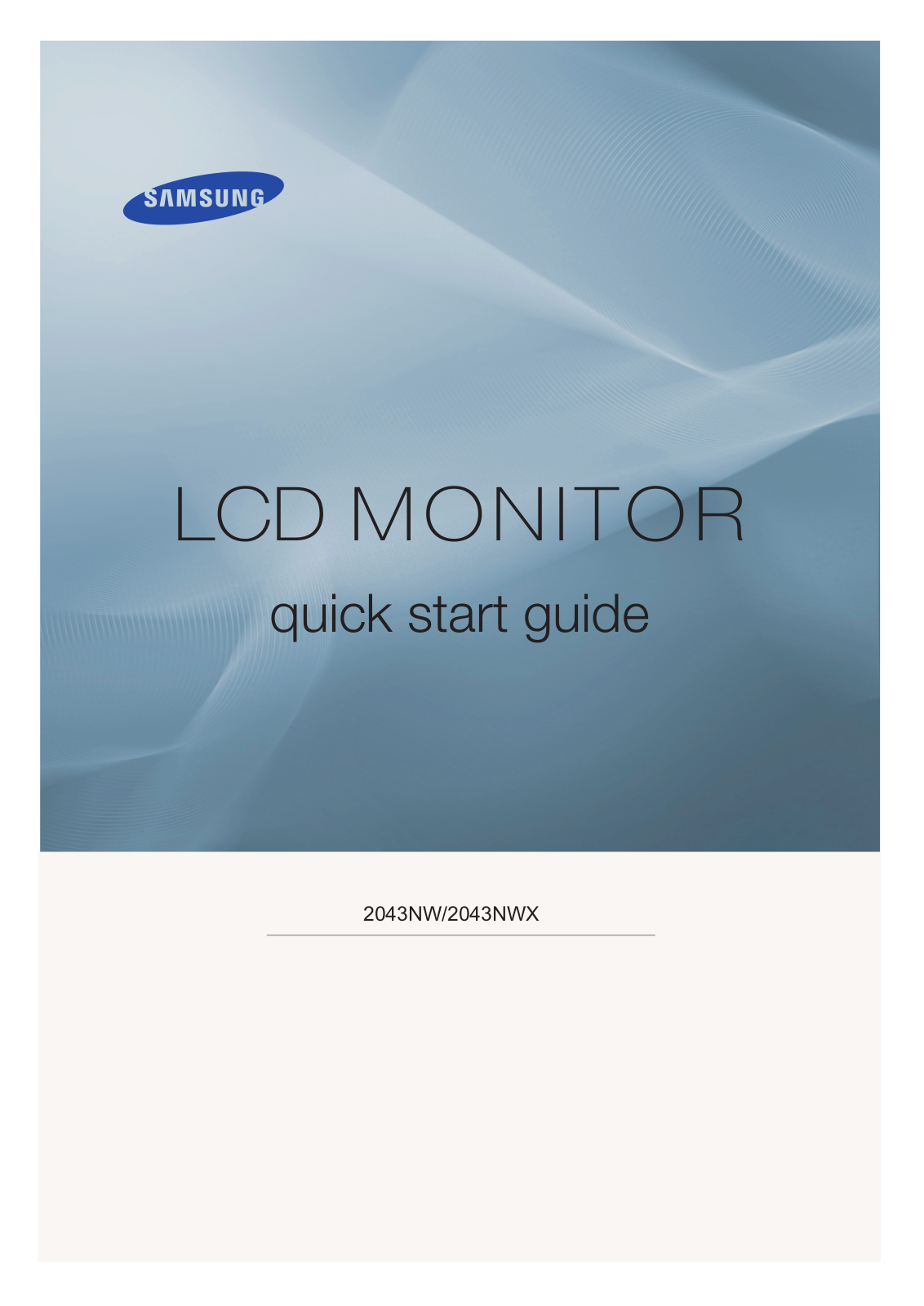 Samsung SYNCMASTER 2043NWX User Manual