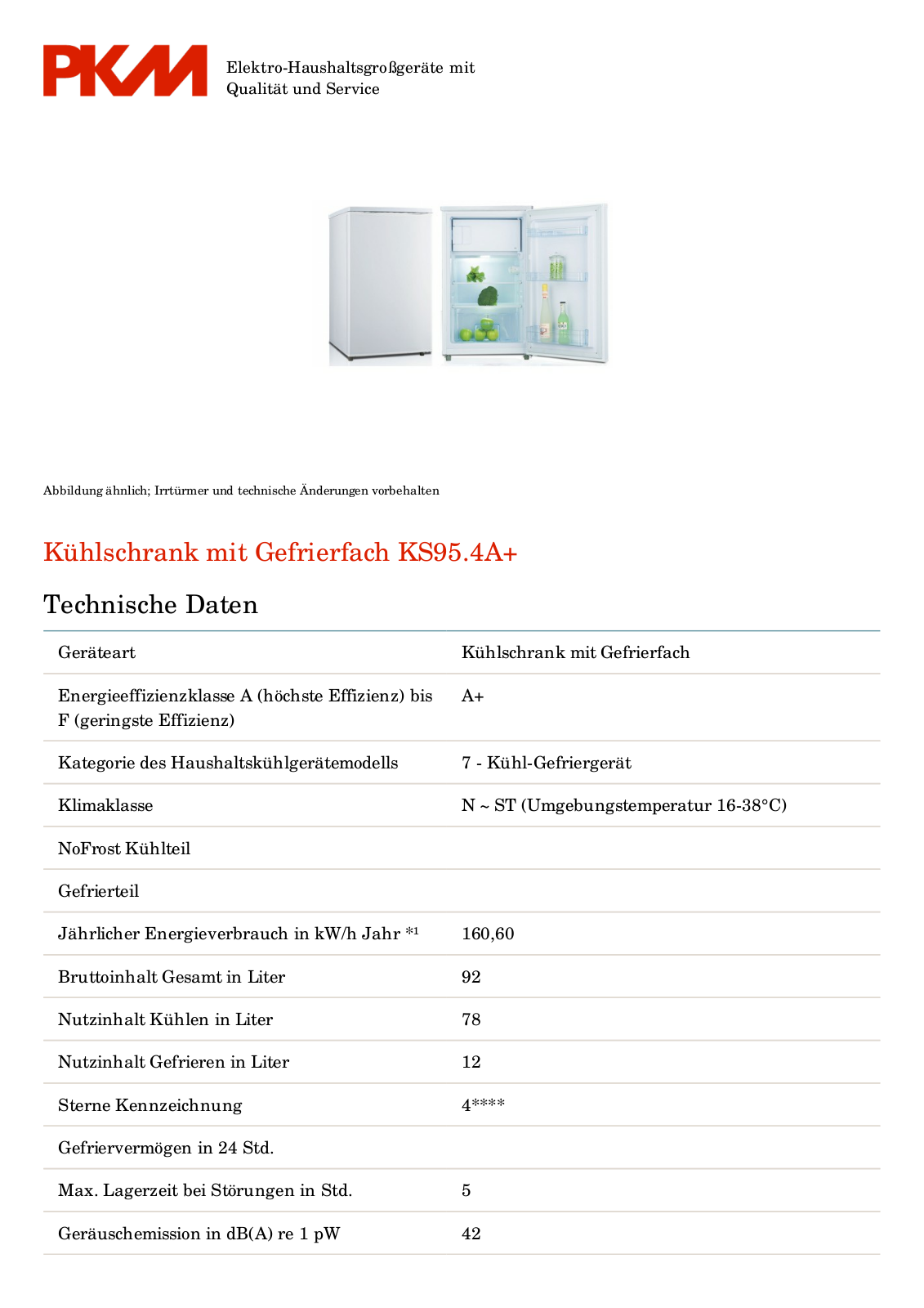 PKM KS95.4A+ User Manual