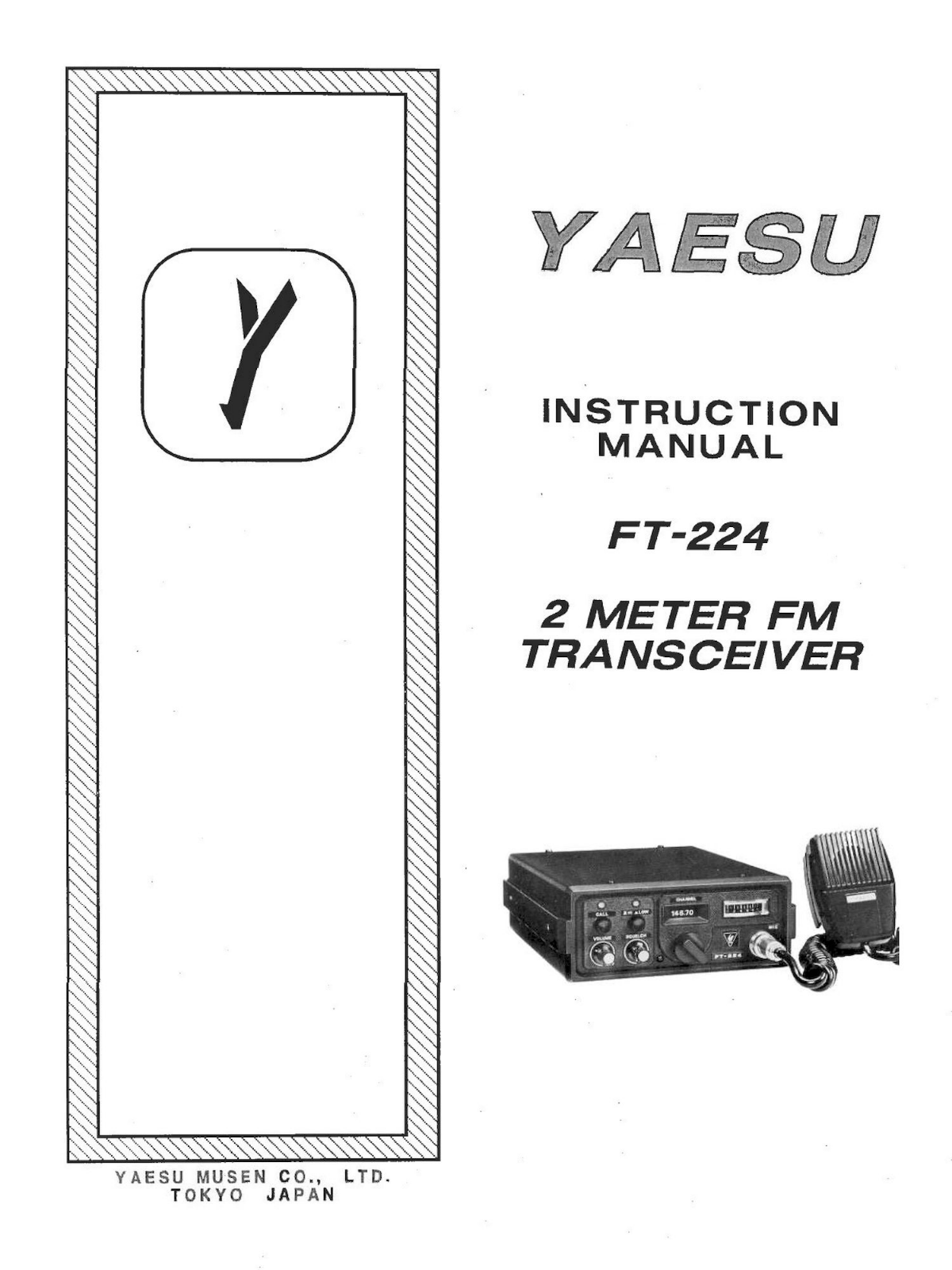 YAESU FT-224 User guide