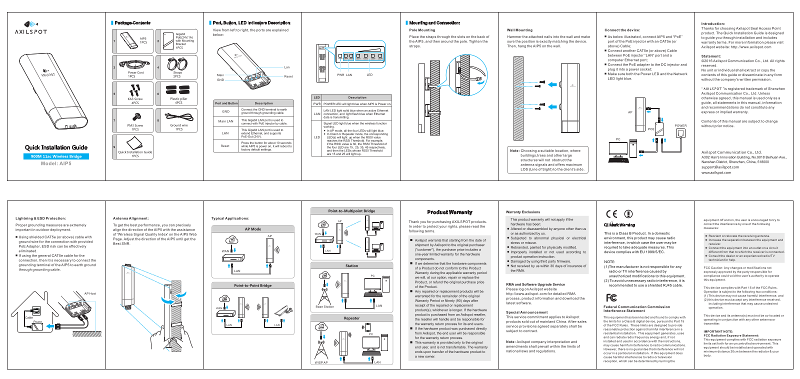 Axilspot Communication AIP5 User Manual