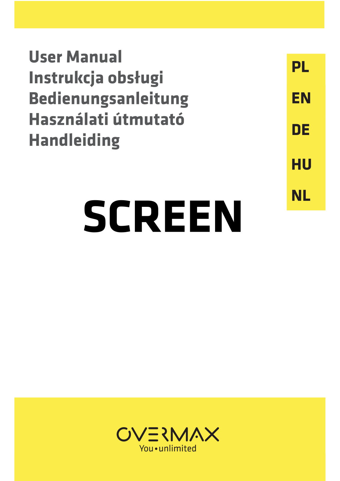 OVERMAX Tripod Screen 60 116x87 User guide