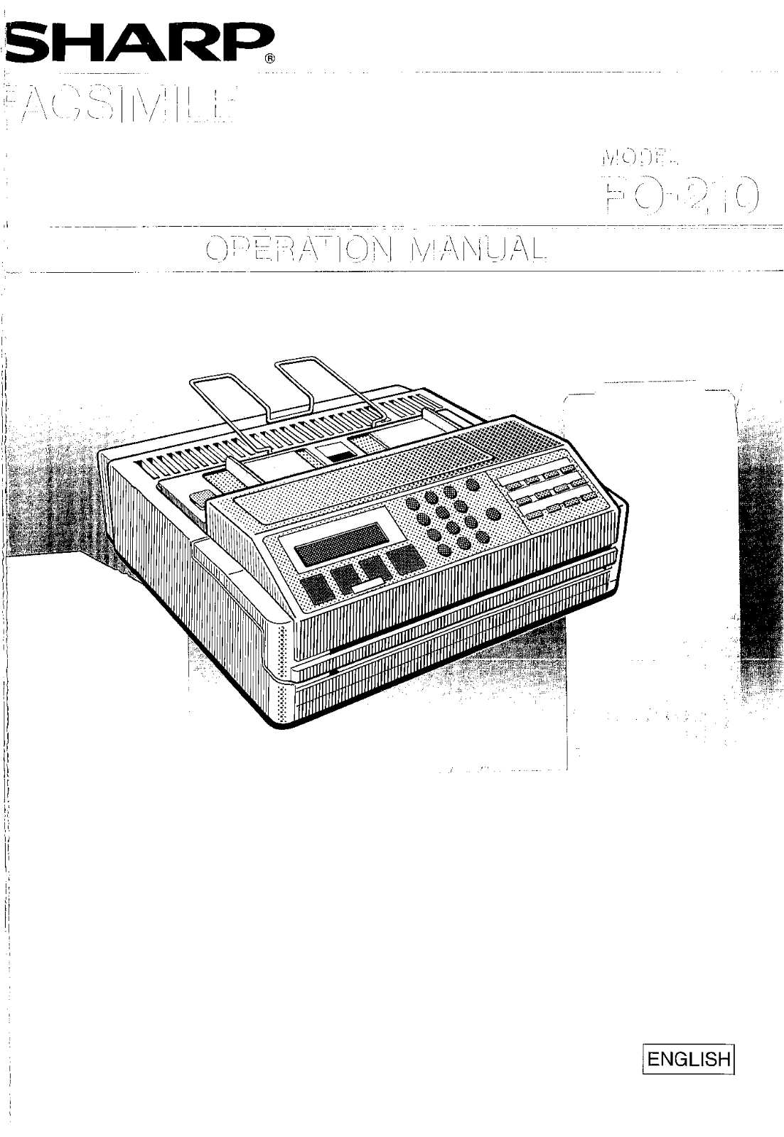 Sharp FO-210 Operating Manual