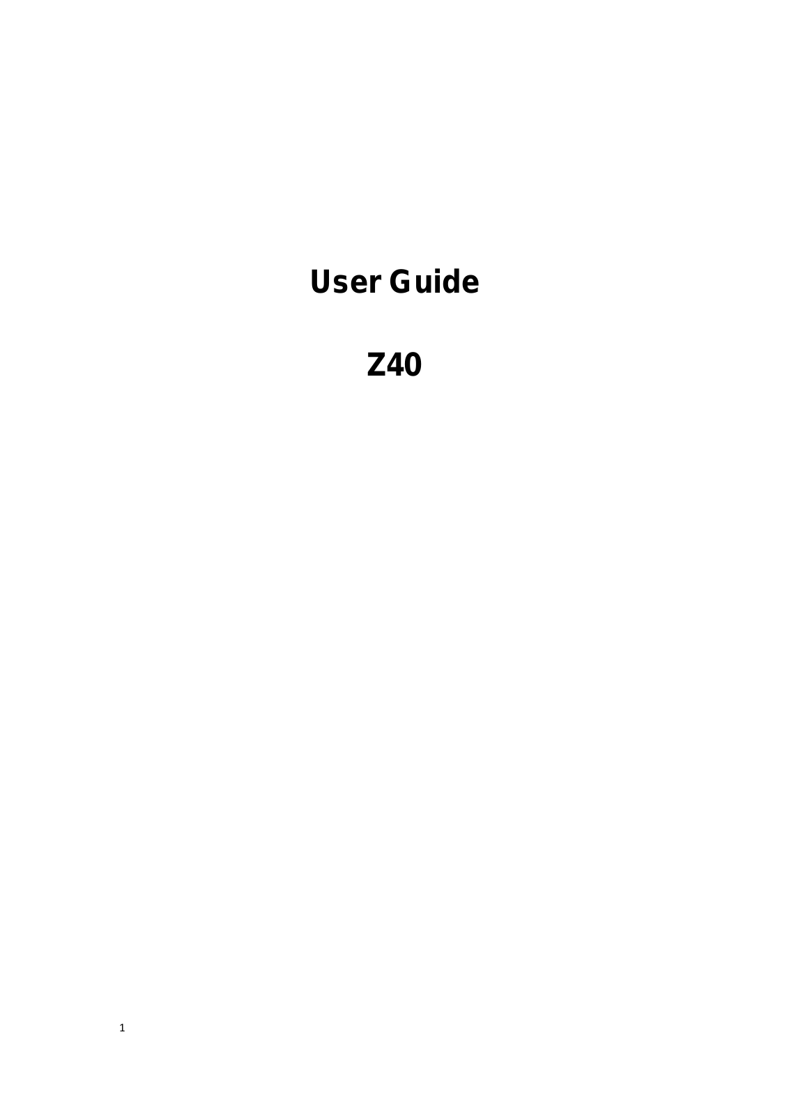 ZIF LATINOAMERICA Z40 User Manual