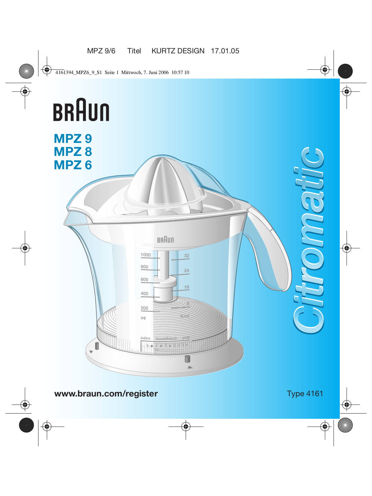 Braun MPZ 9 MN User Manual