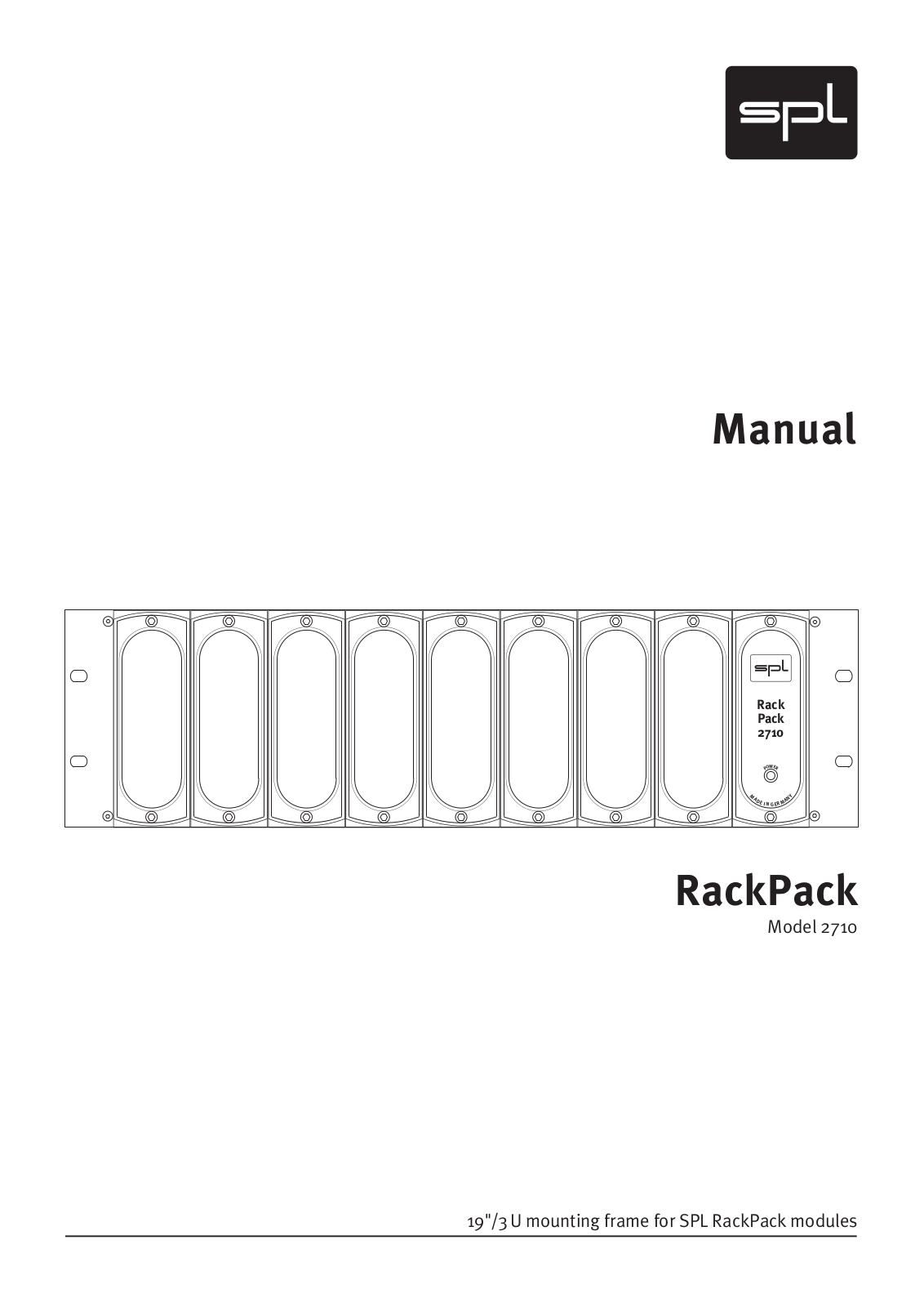 Sound Performance Lab RackPack 2710 User Manual