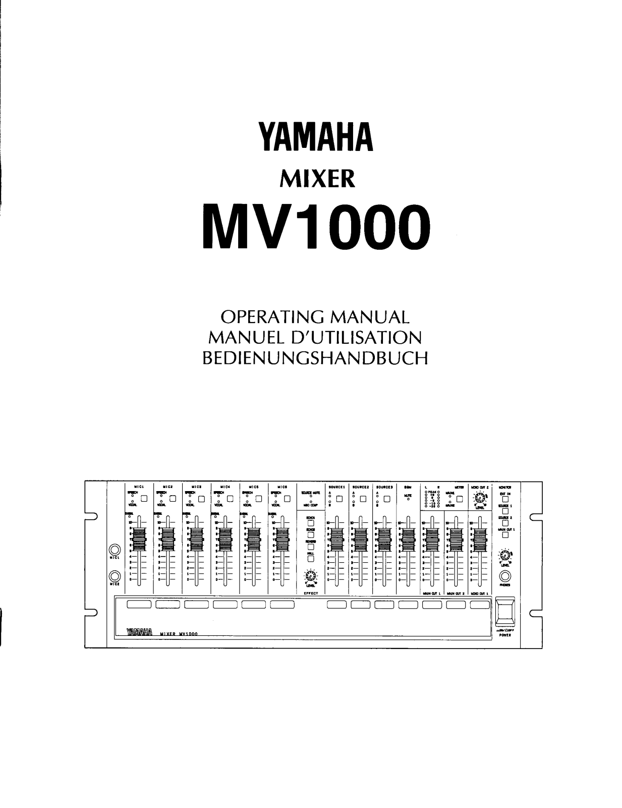 Yamaha MV1000 User Manual