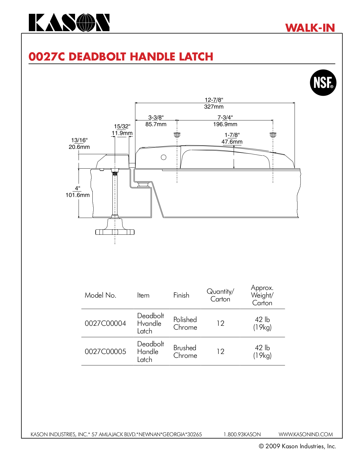 Kason 0027C00004 User Manual