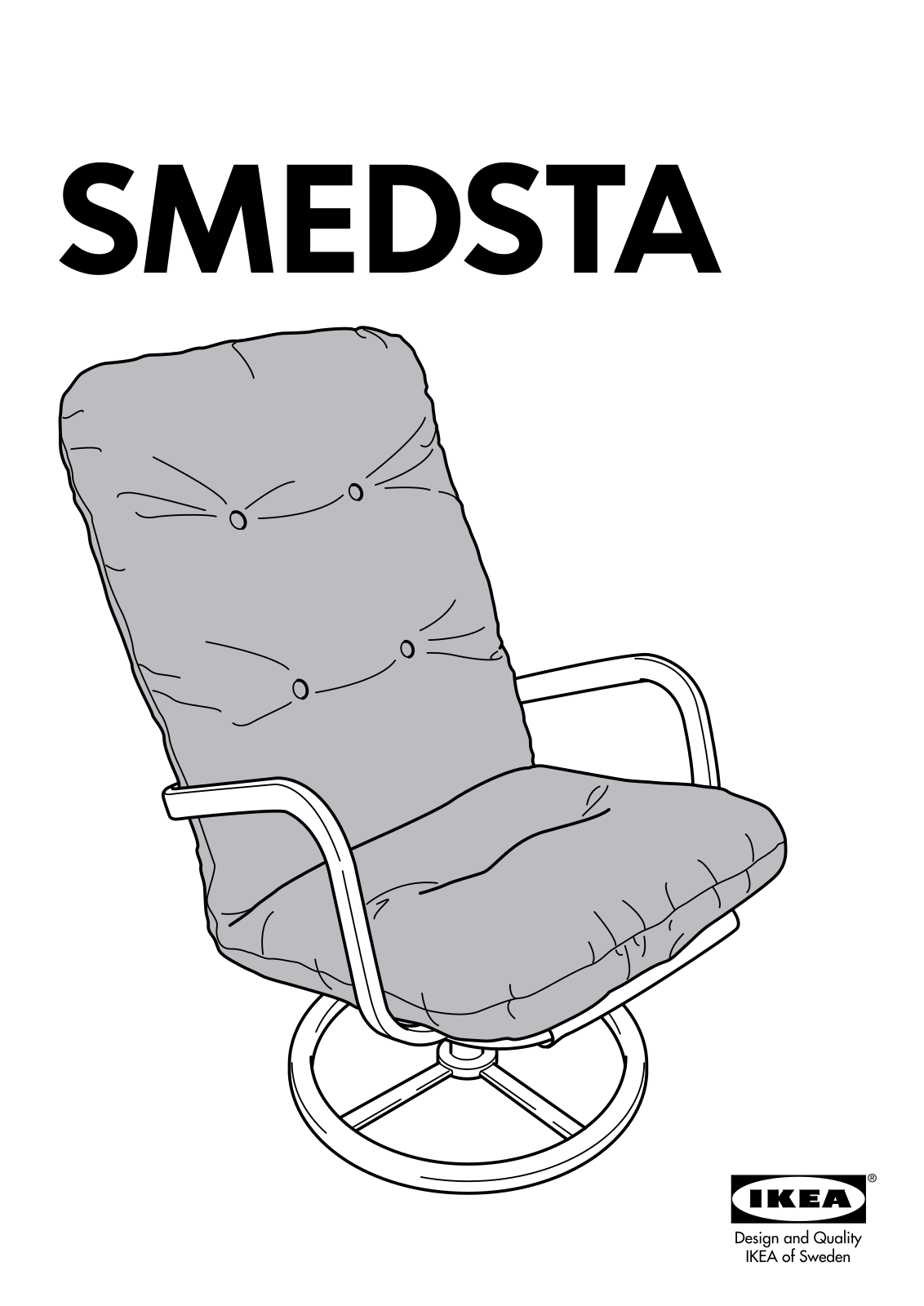 IKEA SMEDSTA CUSHION COVER Assembly Instruction