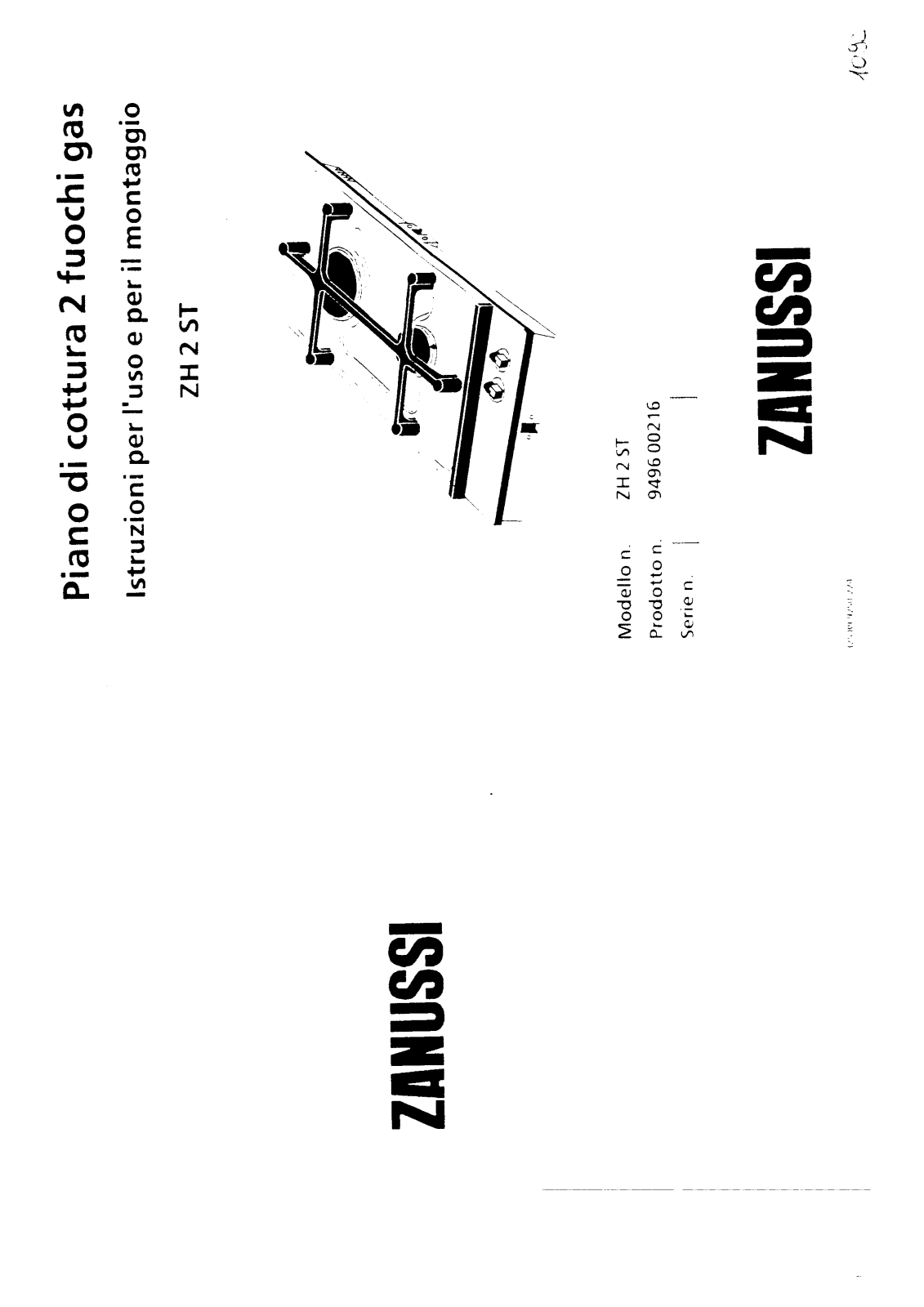 Zanussi ZH2ST User Manual