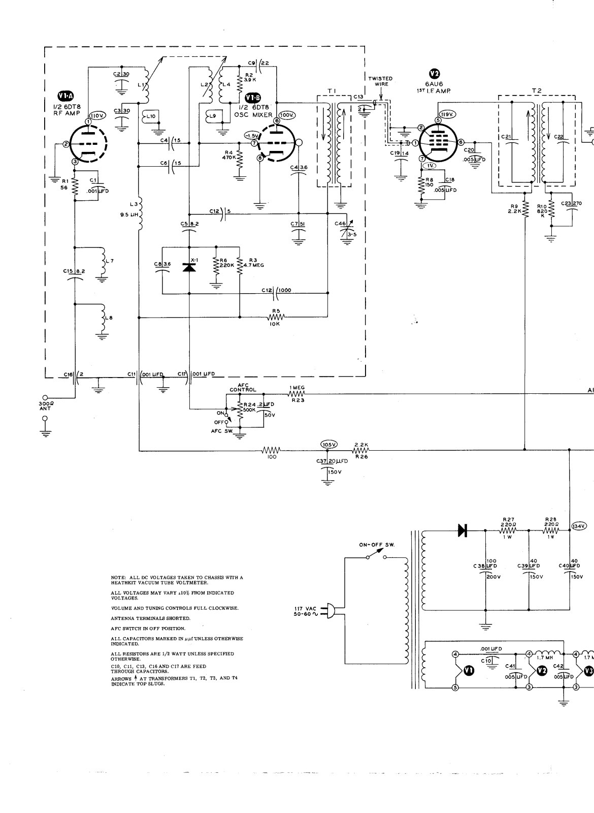 Heathkit FM-4A Schematic