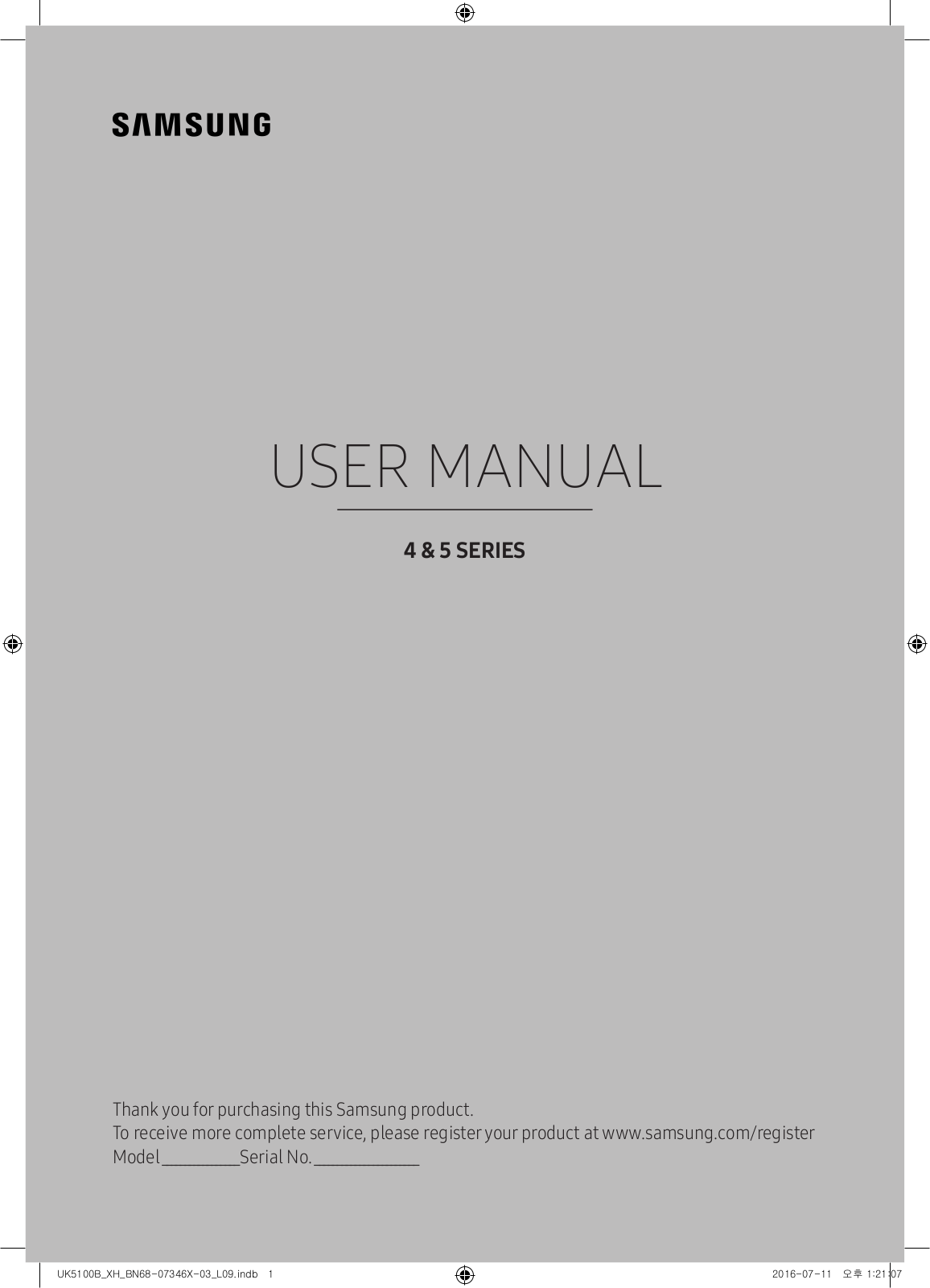 SAMSUNG UE40K5100 User Manual