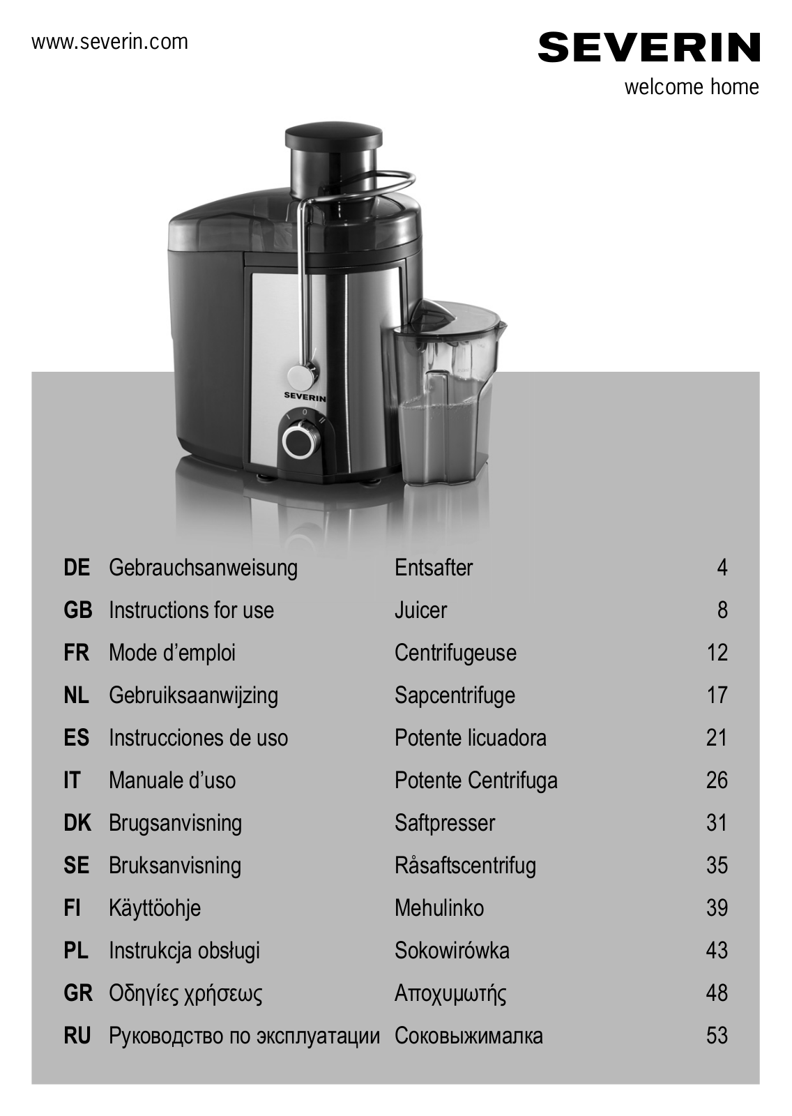 Severin ES3564 User Manual