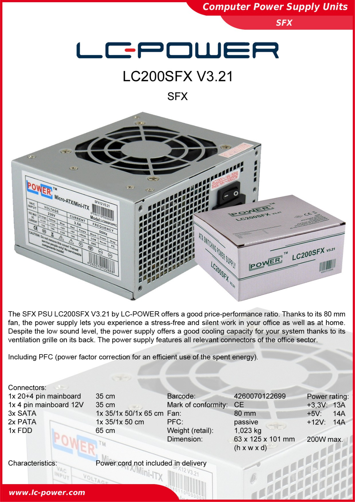 LC-Power LC200SFX User Manual