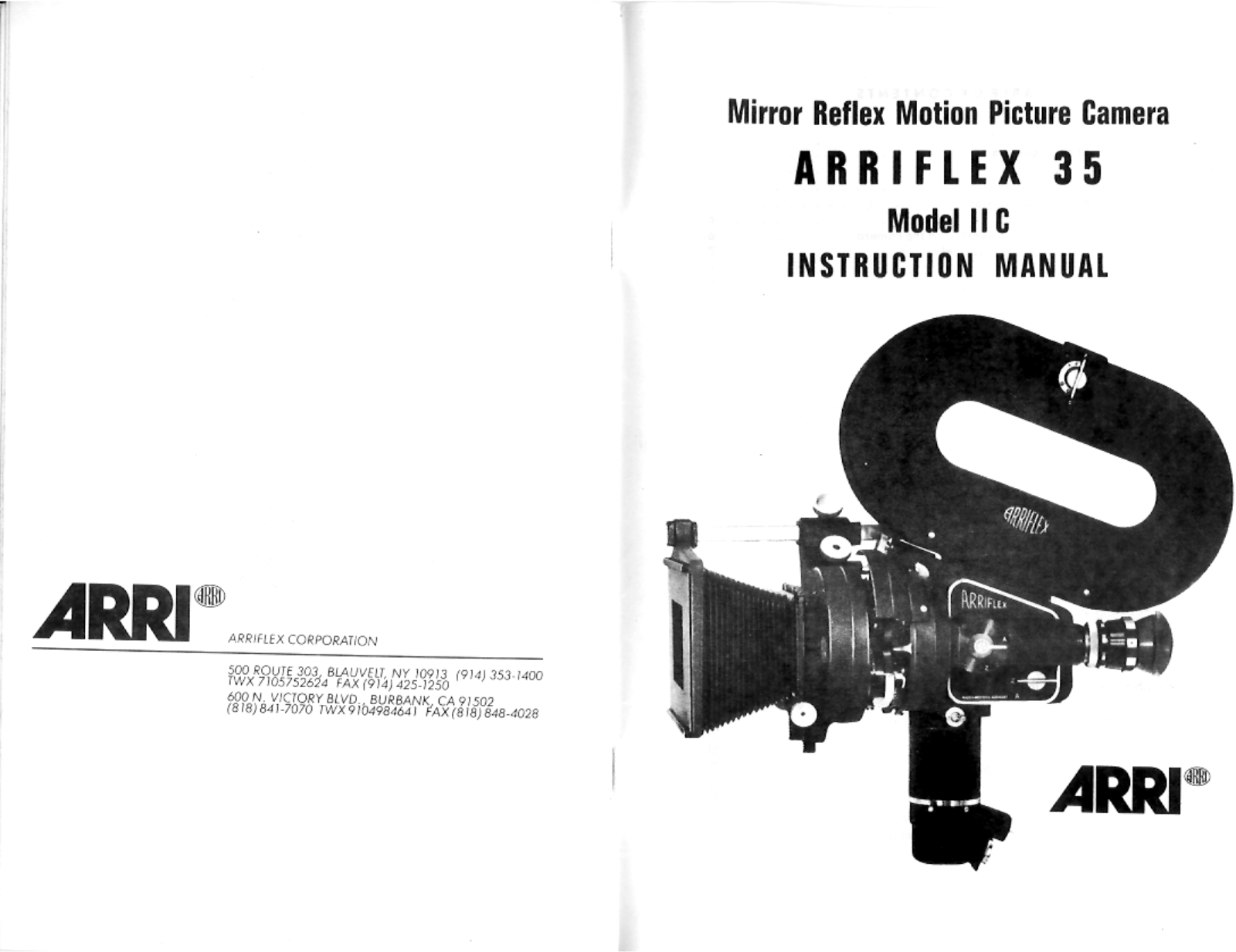 Arri ARRIFLEX 35 II C Instruction Manual