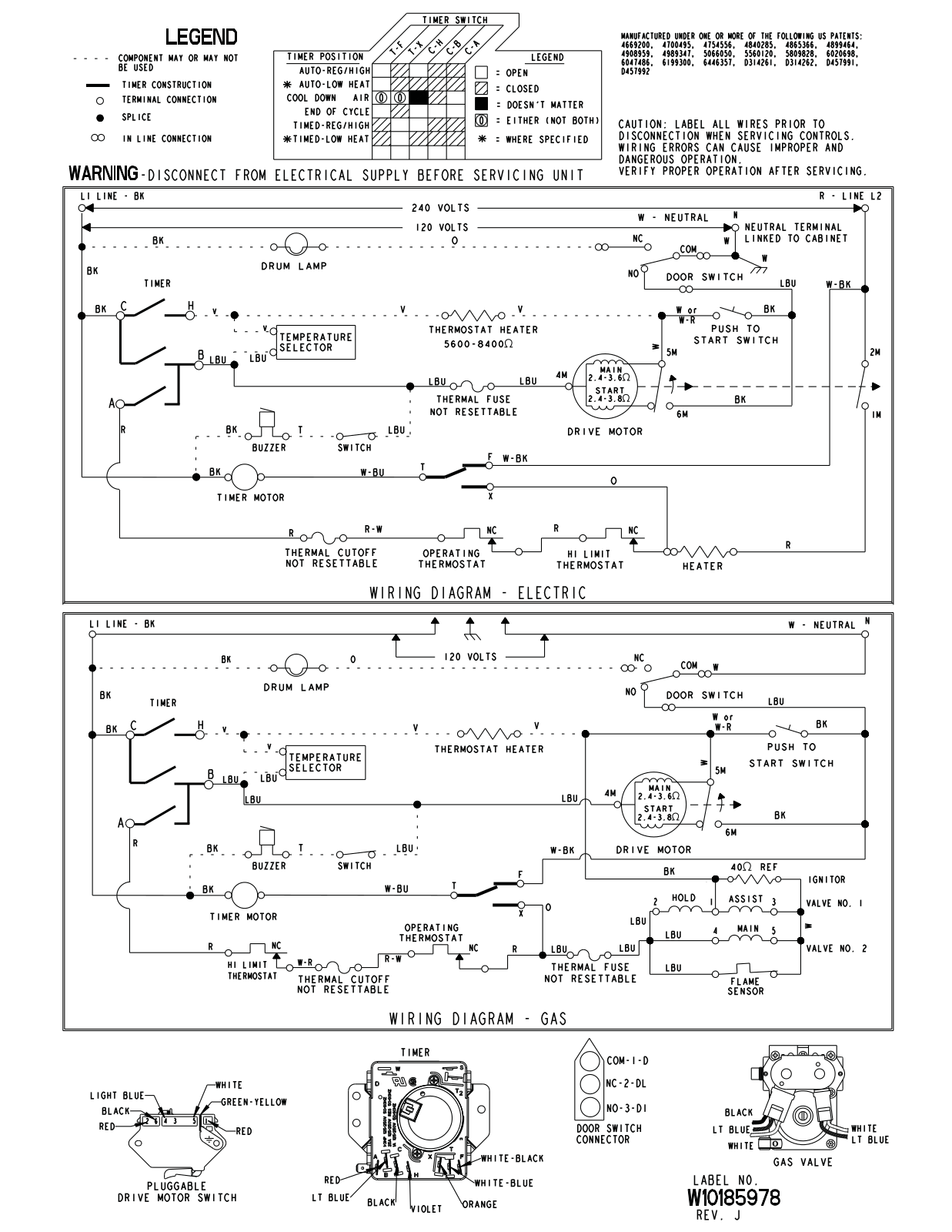 Whirlpool WED4700YQ0 Parts Diagram