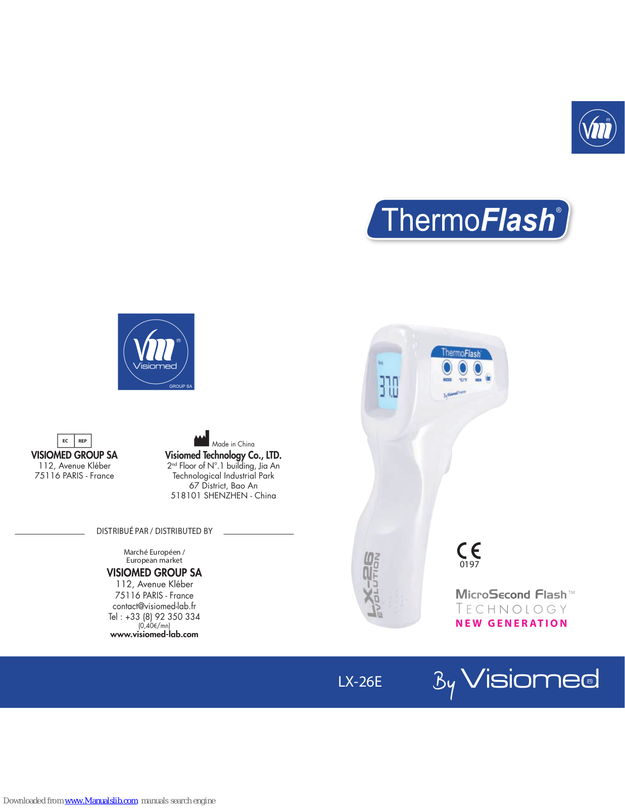 VISIOMED Thermoflash LX-26 Evolution User Manual