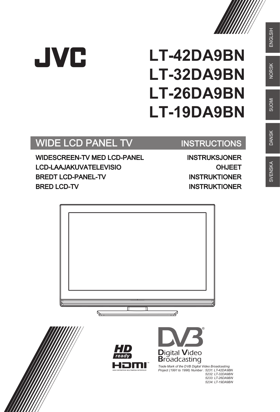 JVC LT-19DA9BN, LT-26DA9BN, LT-32DA9BN, LT-42DA9BN User Manual