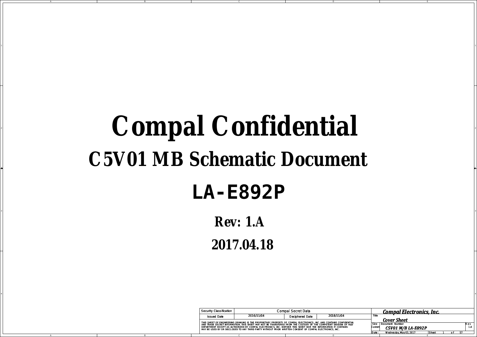 Compal LA-E892P Schematics