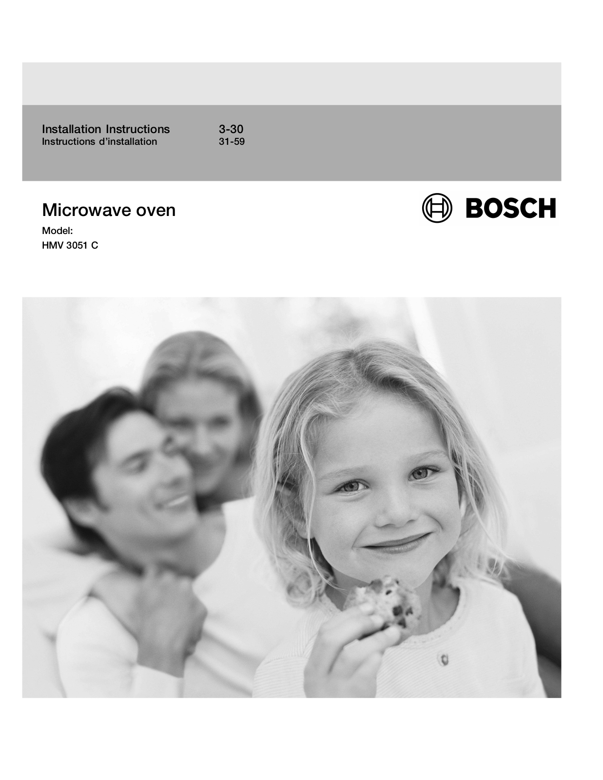 Bosch HMV3051C Installation Instruction