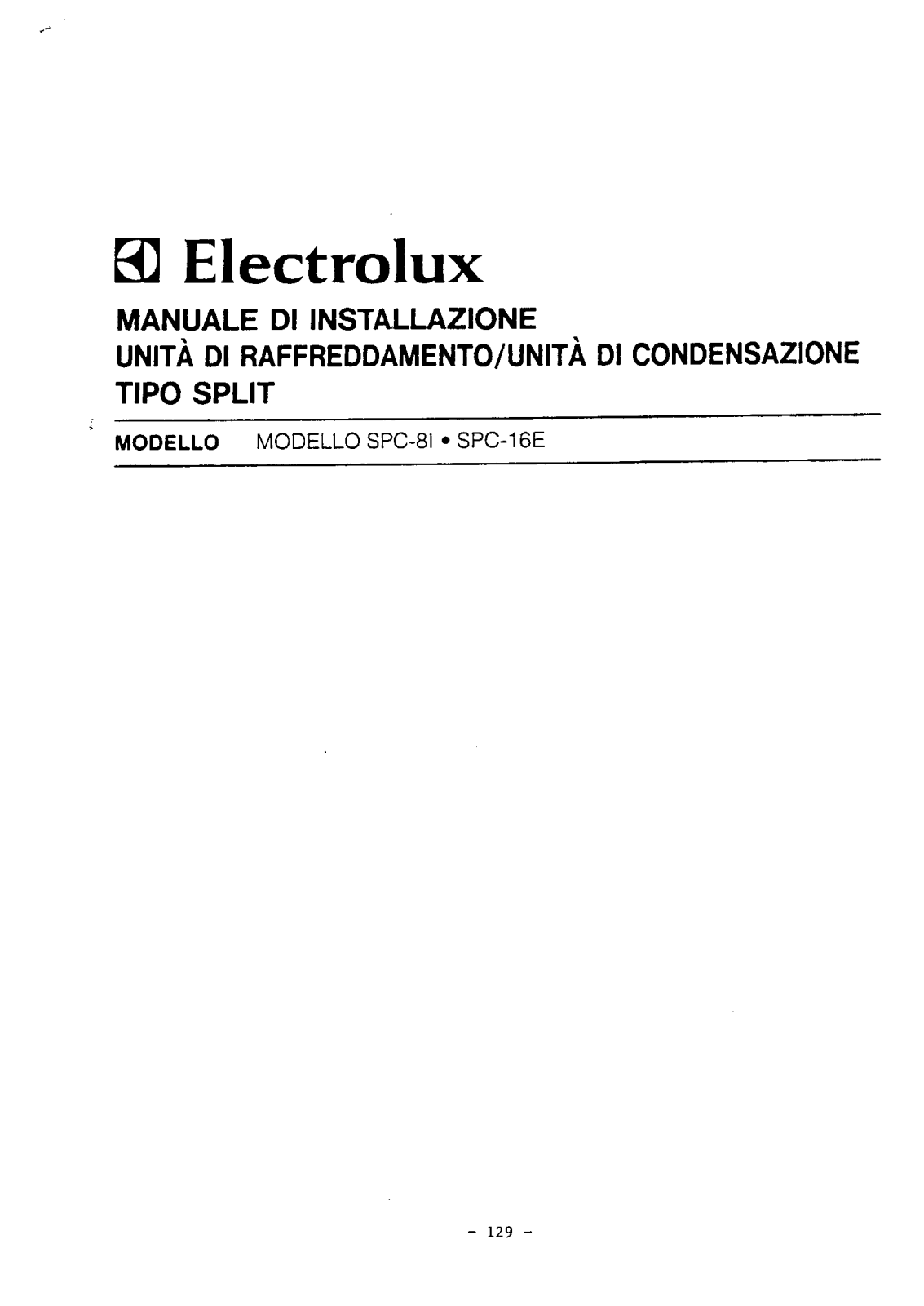 AEG SPC-16E, SPC-8I User Manual