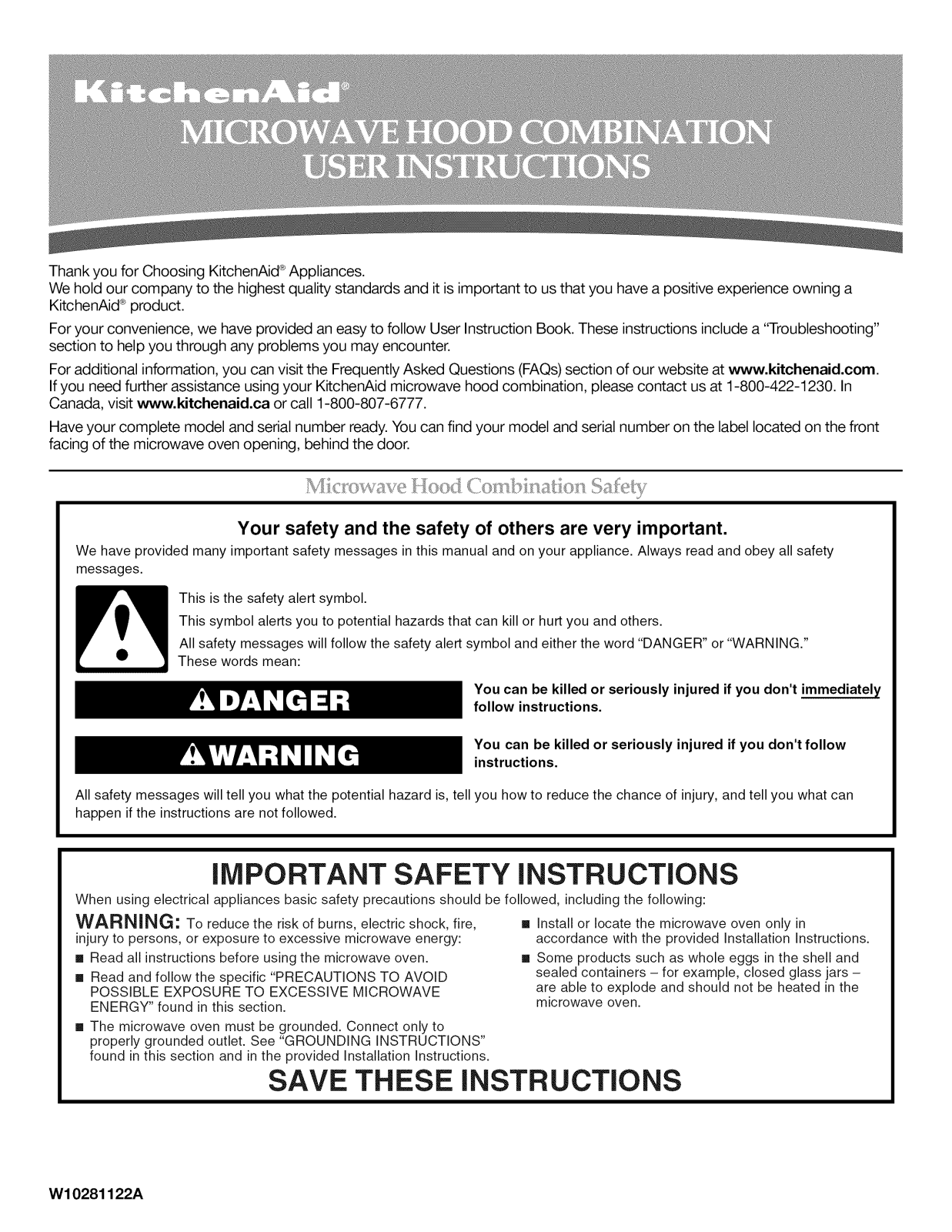 KitchenAid YKHMS2040BS2, YKHMS2040BS1 Owner’s Manual