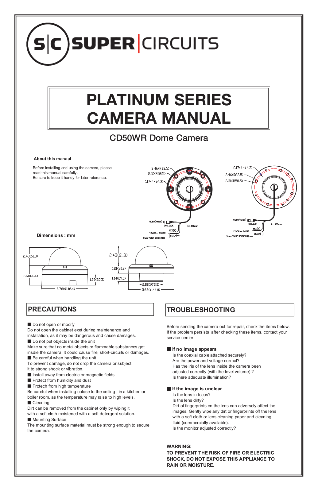 Super Circuits CD50WR User Manual