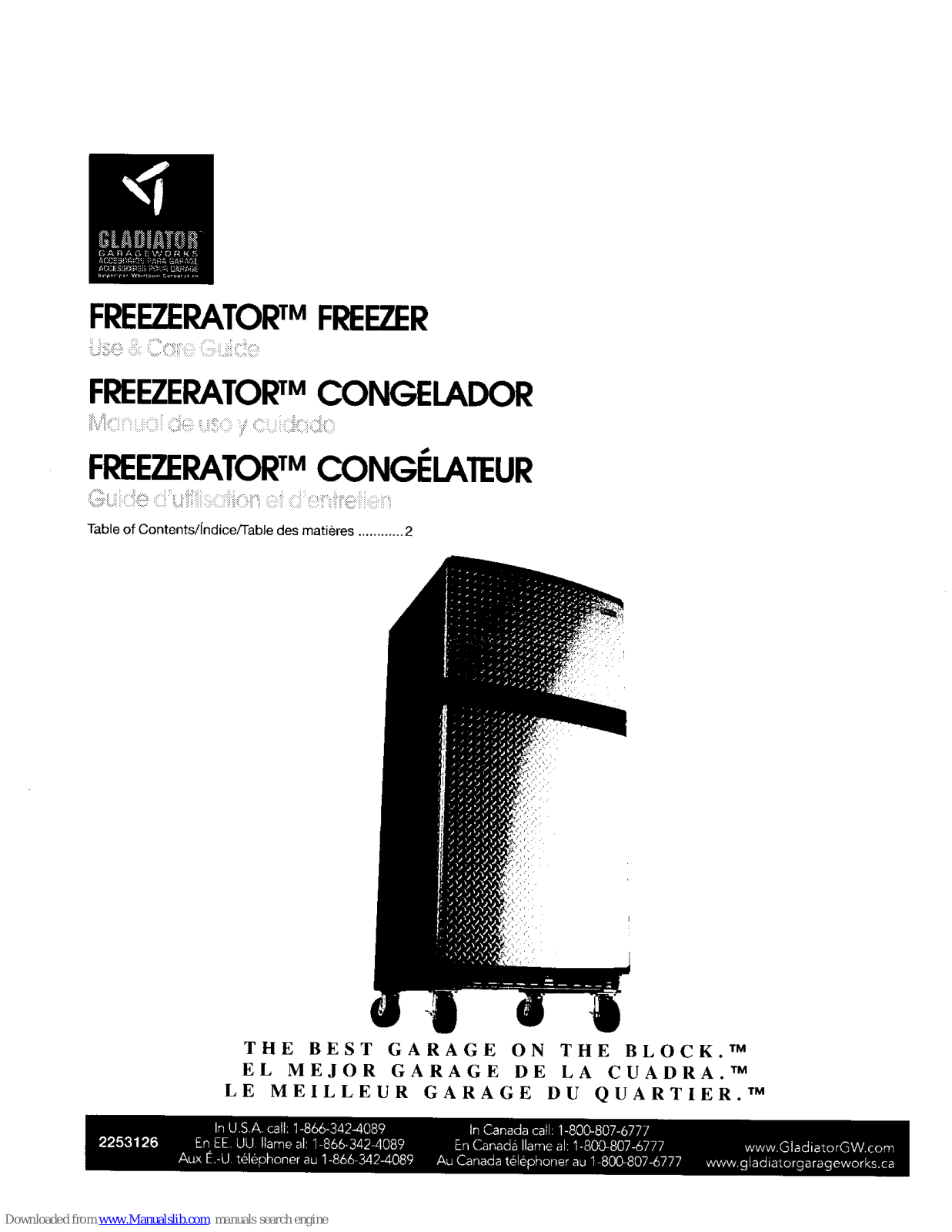 Gladiator Freezer User Manual - ManualMachine.com