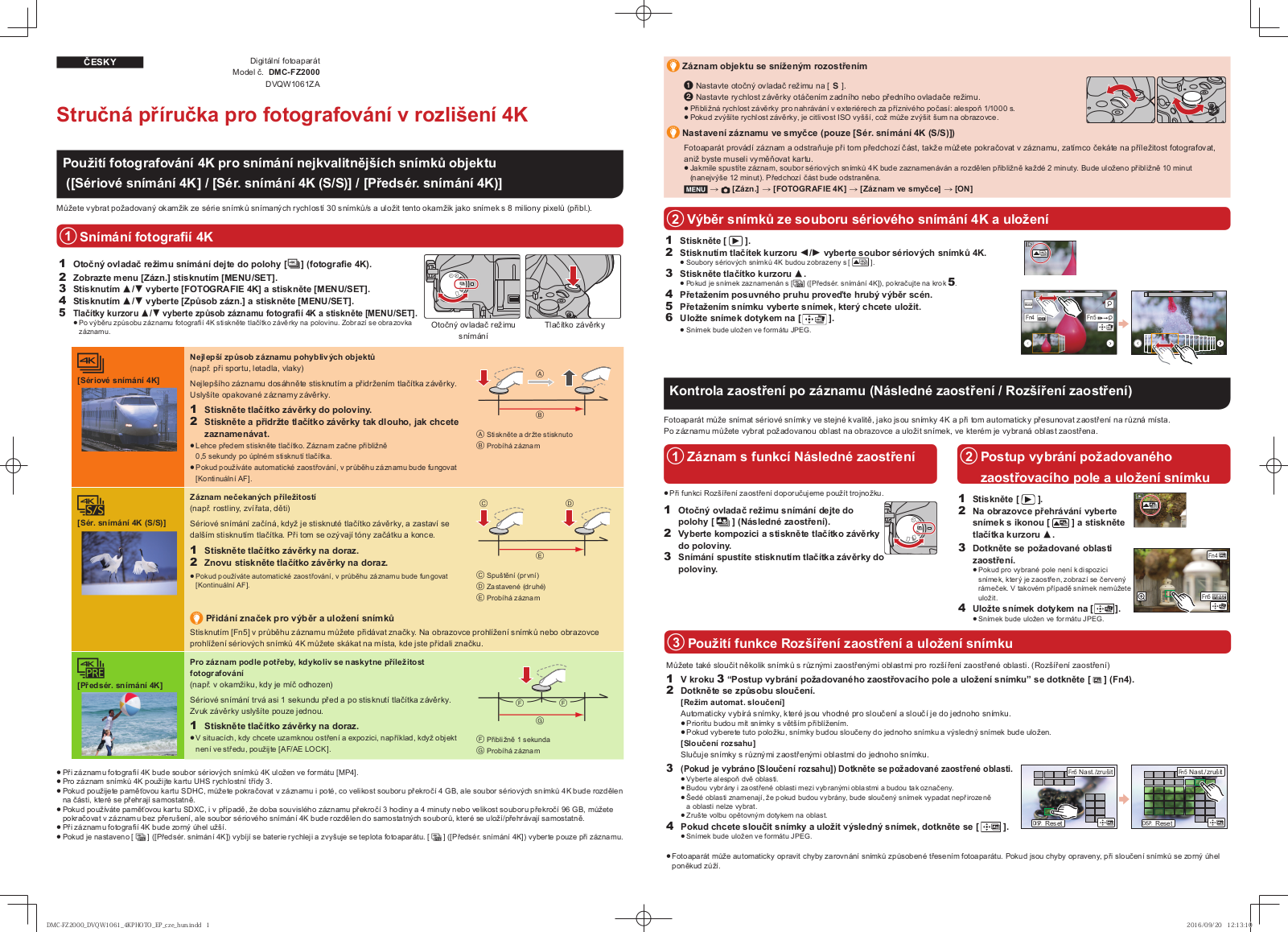 Panasonic DMC-FZ2000 Quick start guide