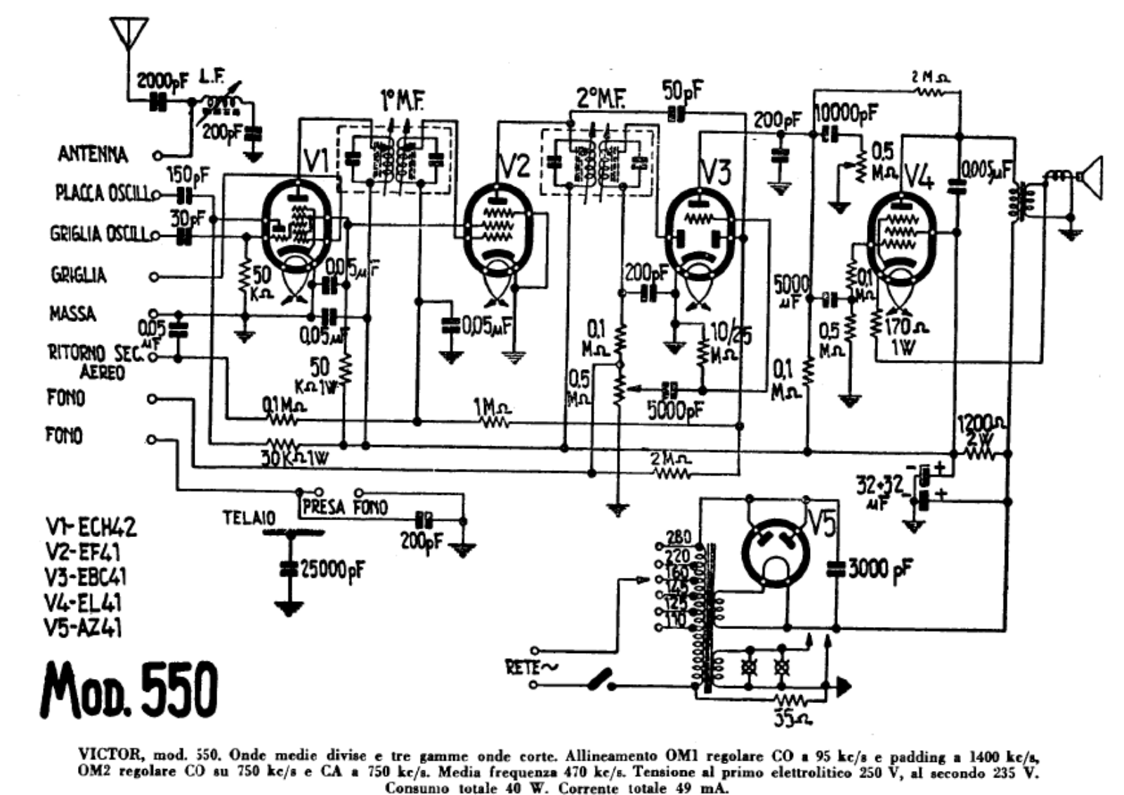 Victor 550 schematic