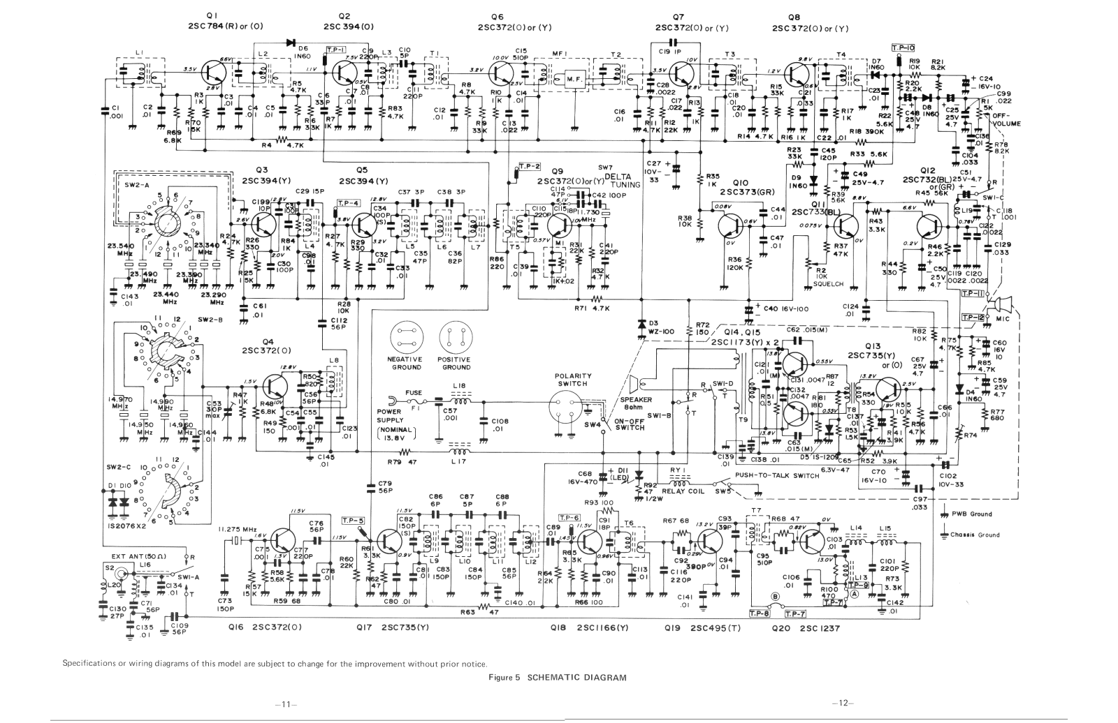 Sharp CB-550U Schematic