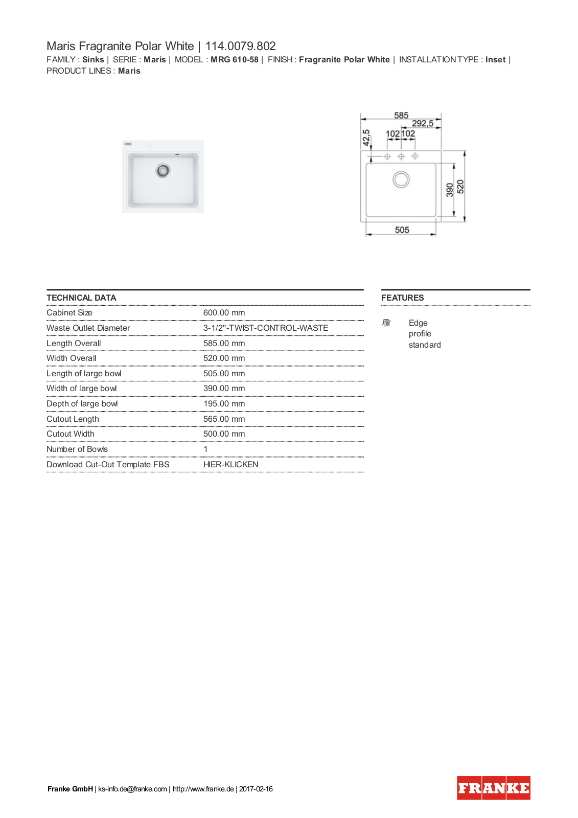 Franke 114.0079.802 Service Manual