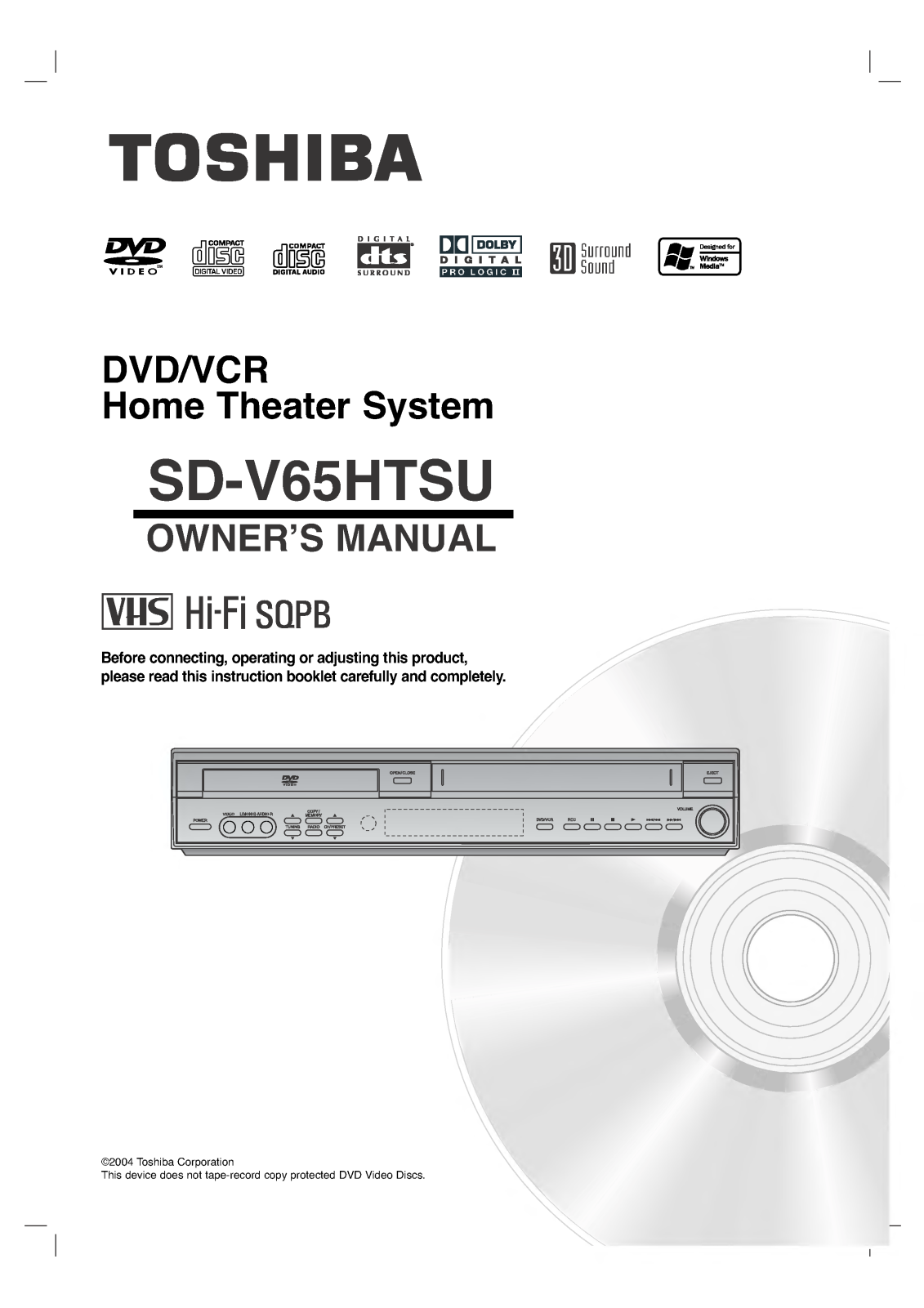 LG SD-V65HT-TU User Manual